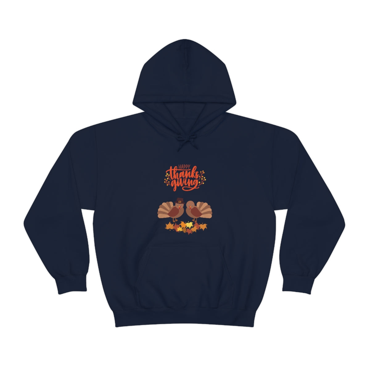 Cute Thanksgiving Turkey Pilgrims Unisex Heavy Blend™ Hooded Sweatshirt