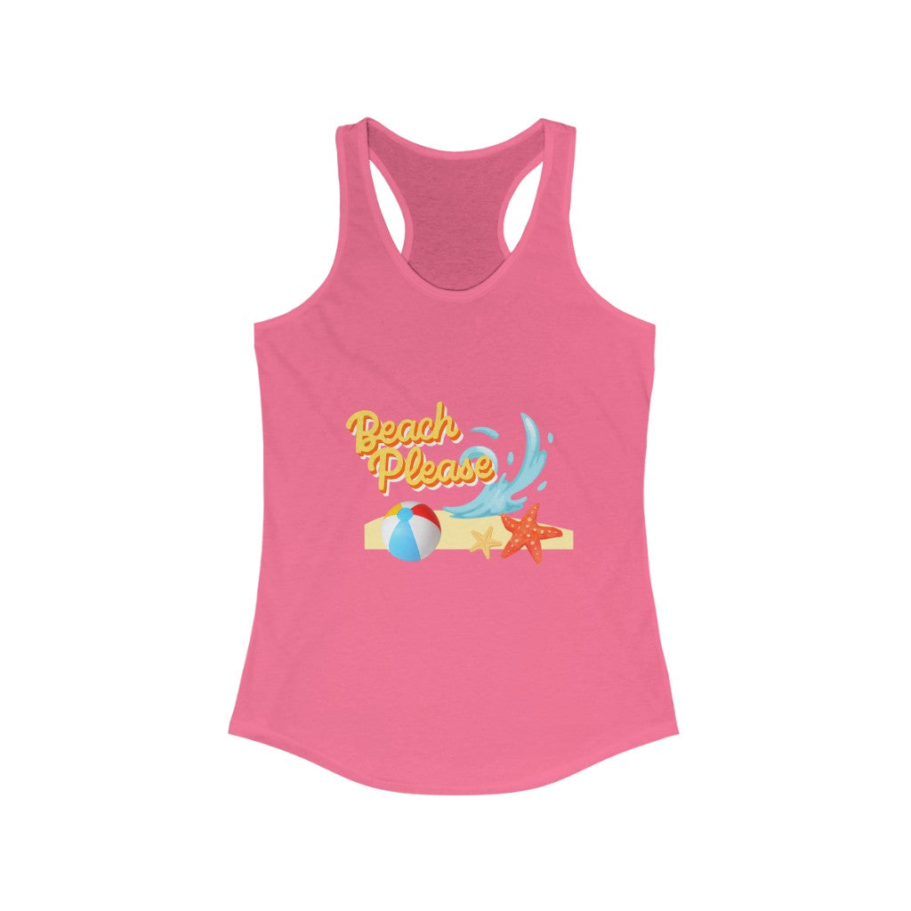 Beach Please Beach Ball Women's Ideal Racerback Tank