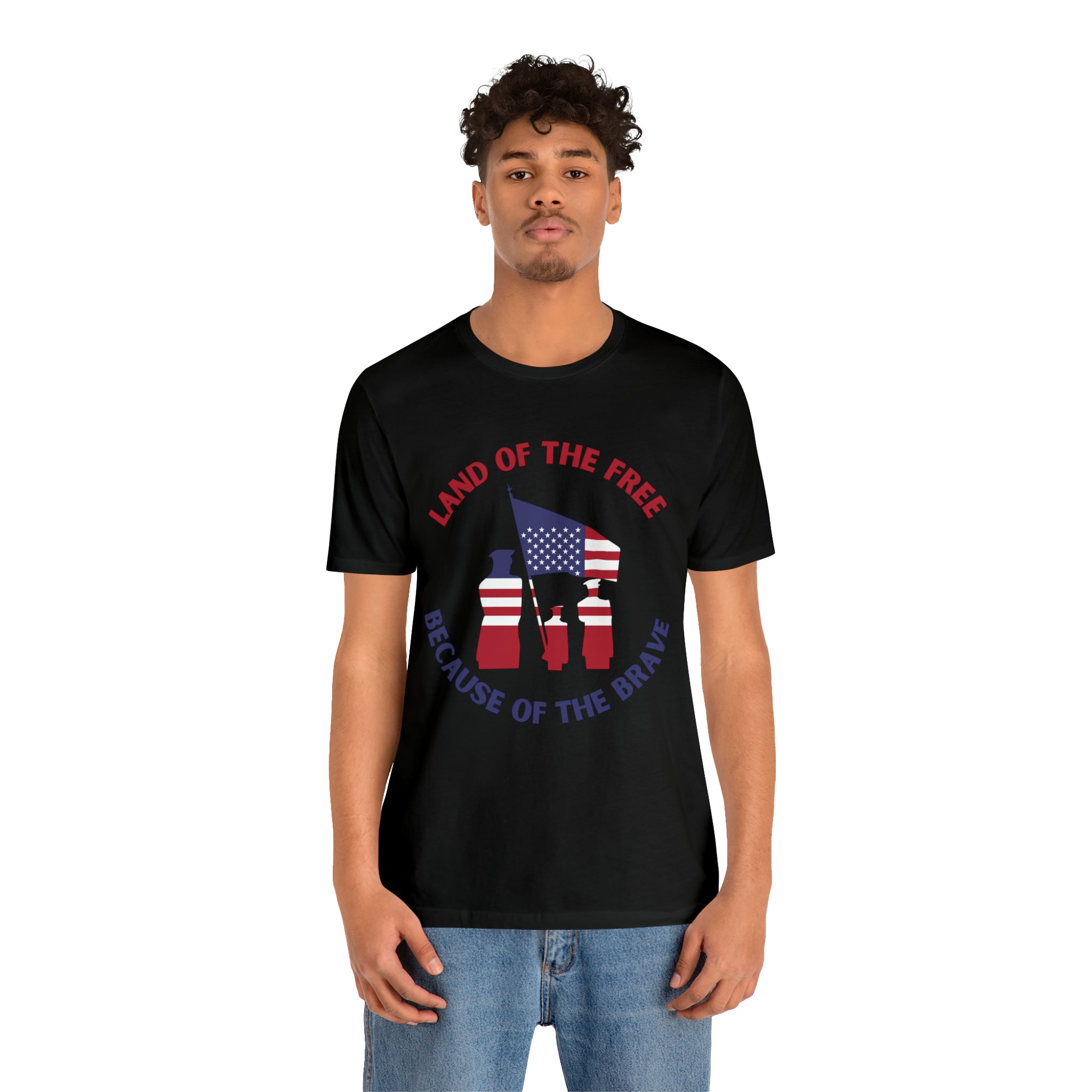 Memorial Day Land Of The Free Unisex Jersey Short Sleeve Tee