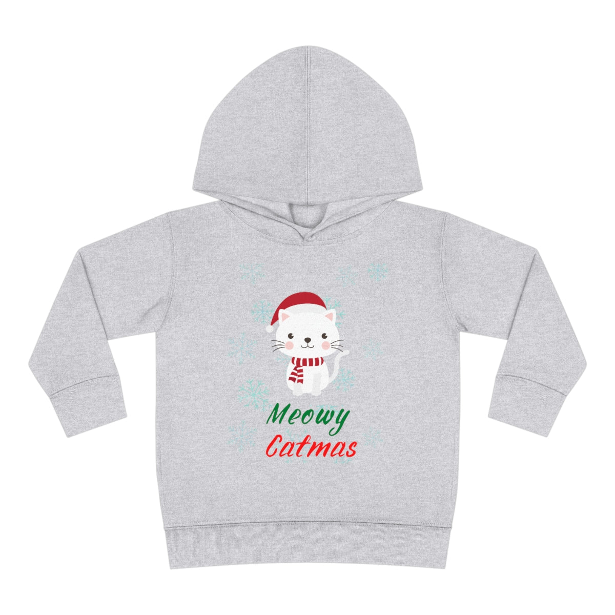 Meowy Catmas Toddler Pullover Fleece Hoodie