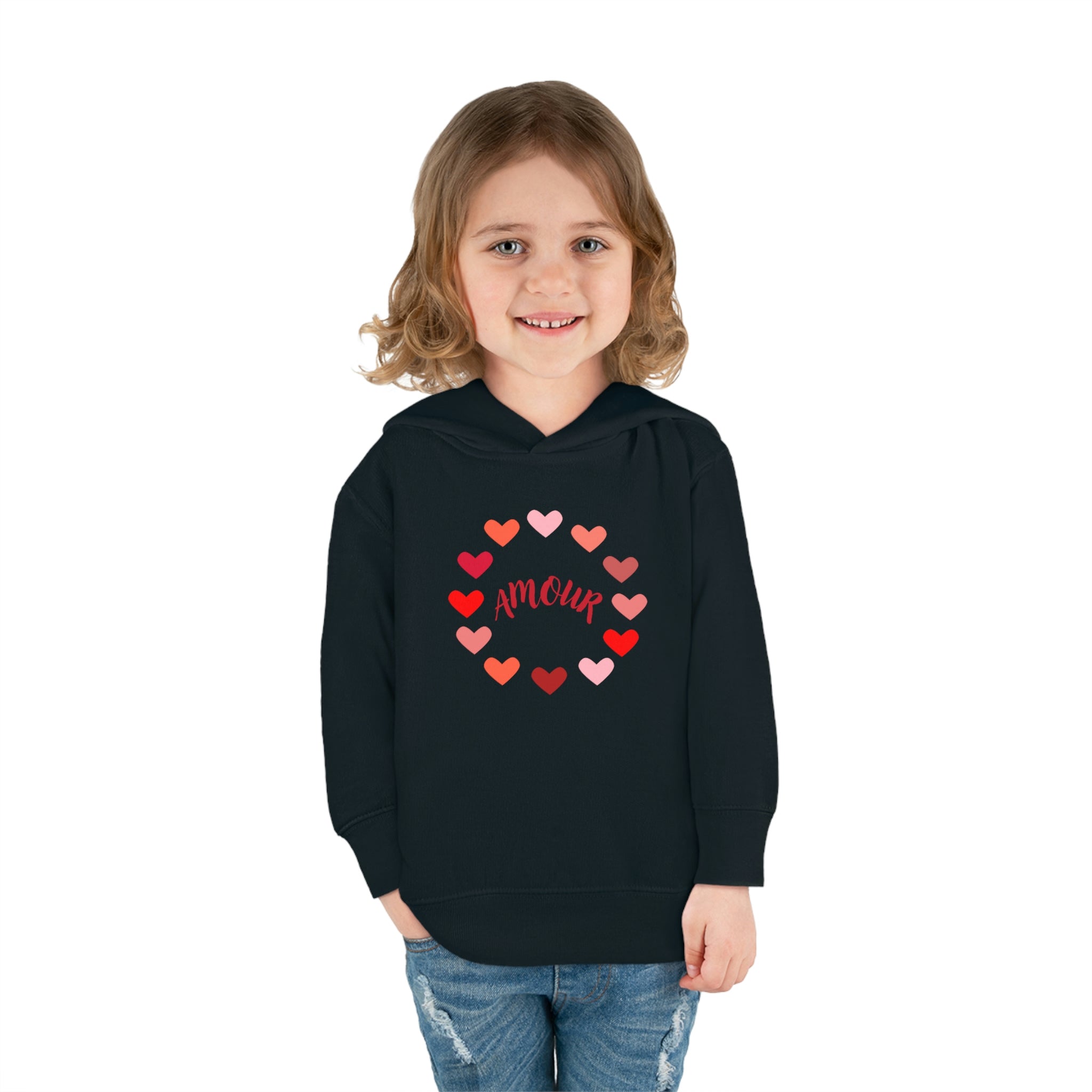 Amour Toddler Pullover Fleece Hoodie