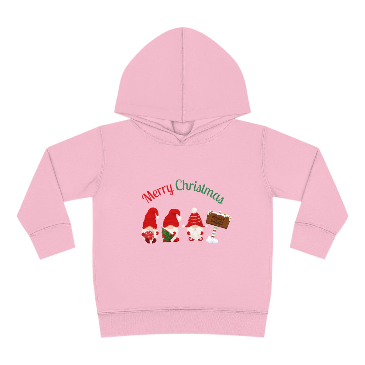 Cute Gnome Merry Christmas Toddler Pullover Fleece Hoodie