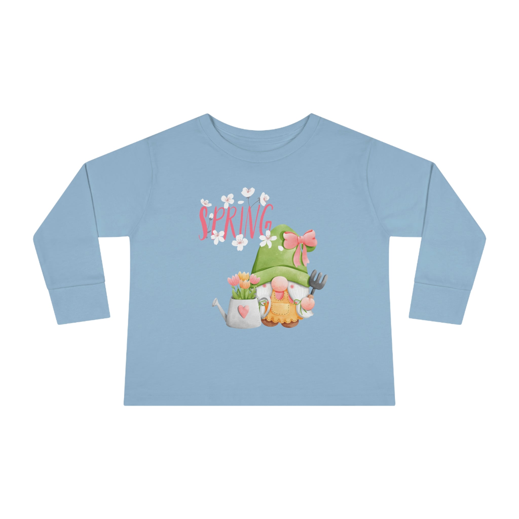 Gnome Happy Spring Toddler Long Sleeve Tee