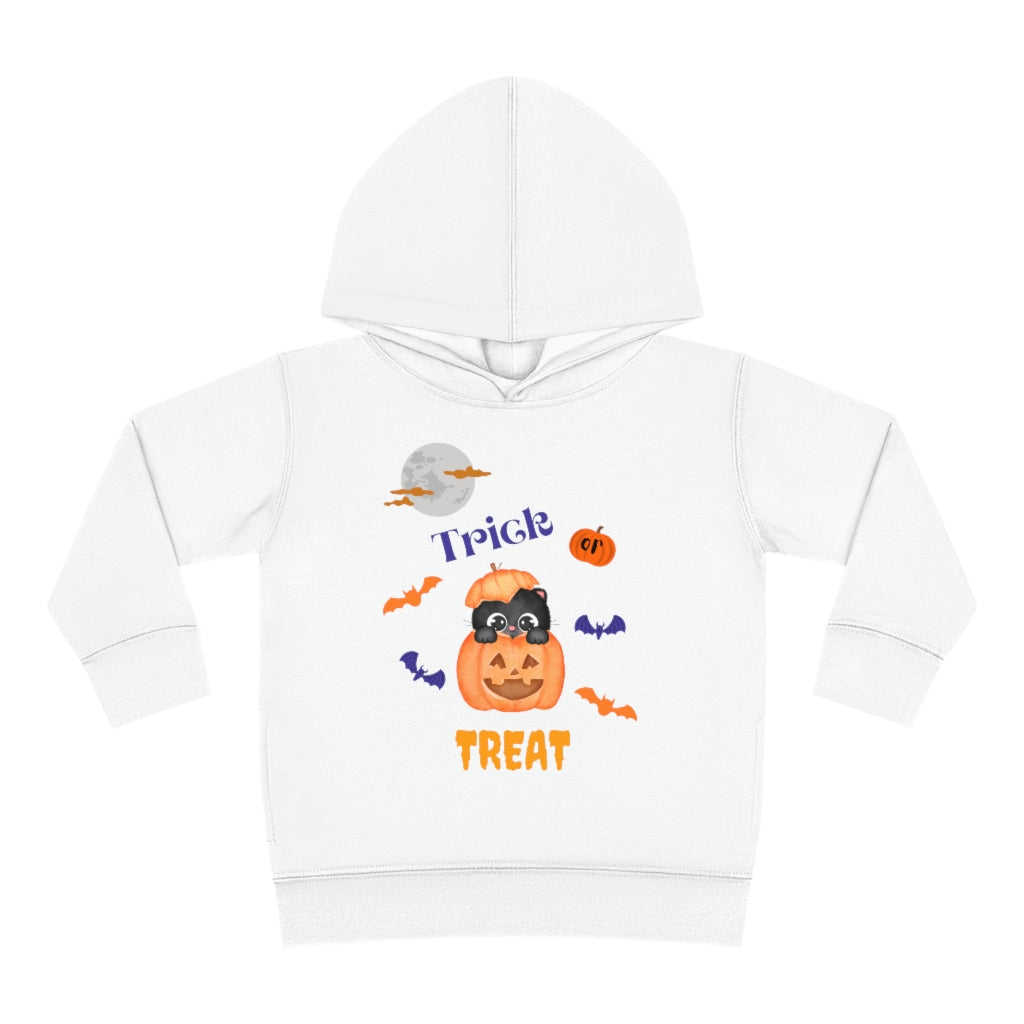 Pumpkin Cat Toddler Pullover Fleece Hoodie