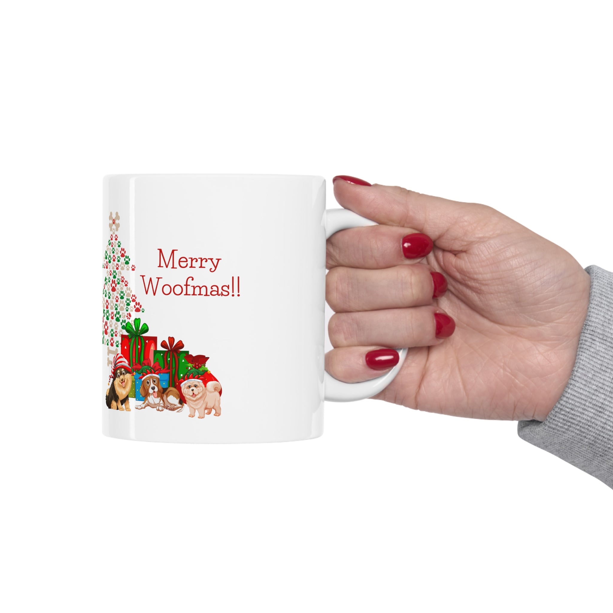 Merry Woolfmas Ceramic Mug 11oz