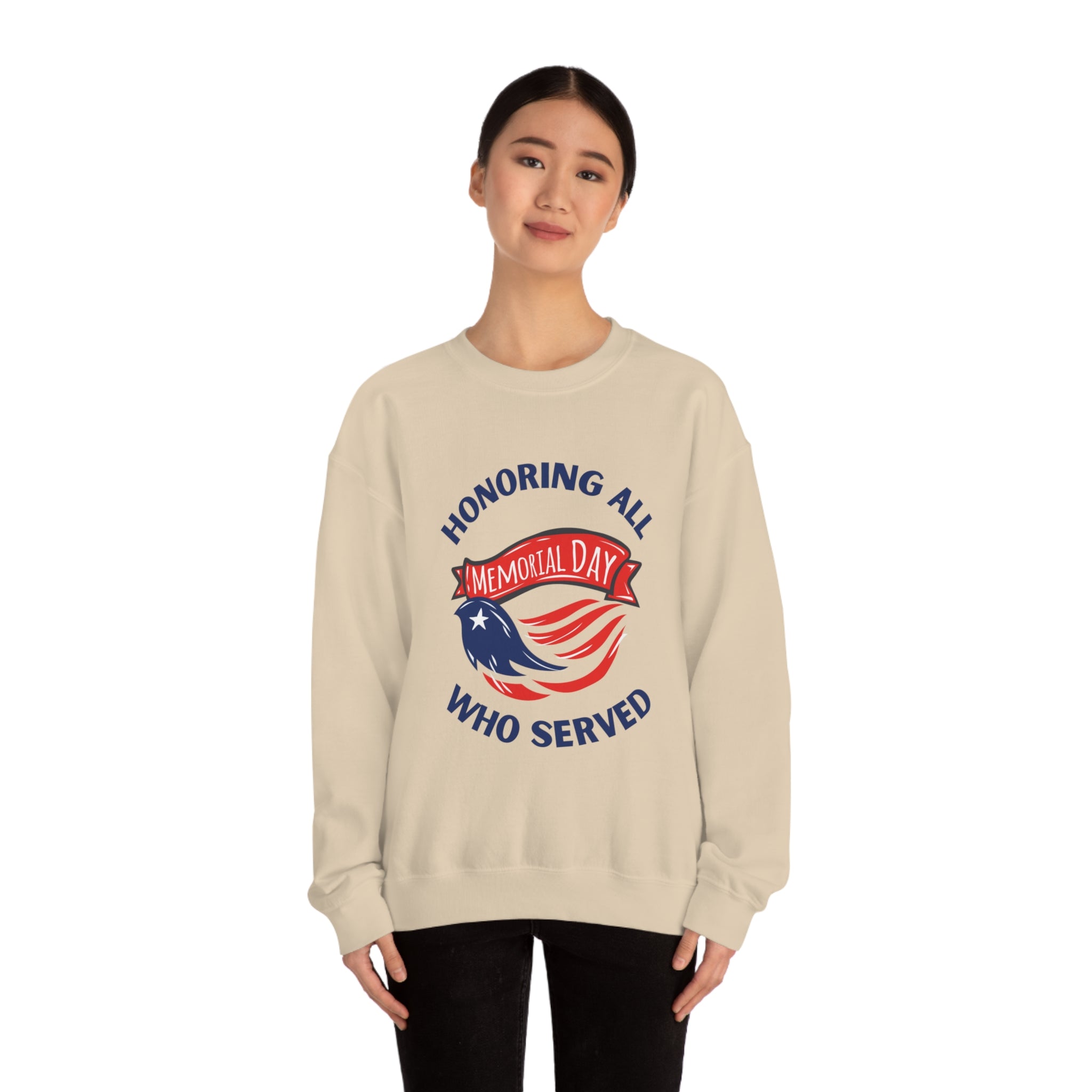 Memorial Day Honoring All Who Served Unisex Heavy Blend™ Crewneck Sweatshirt