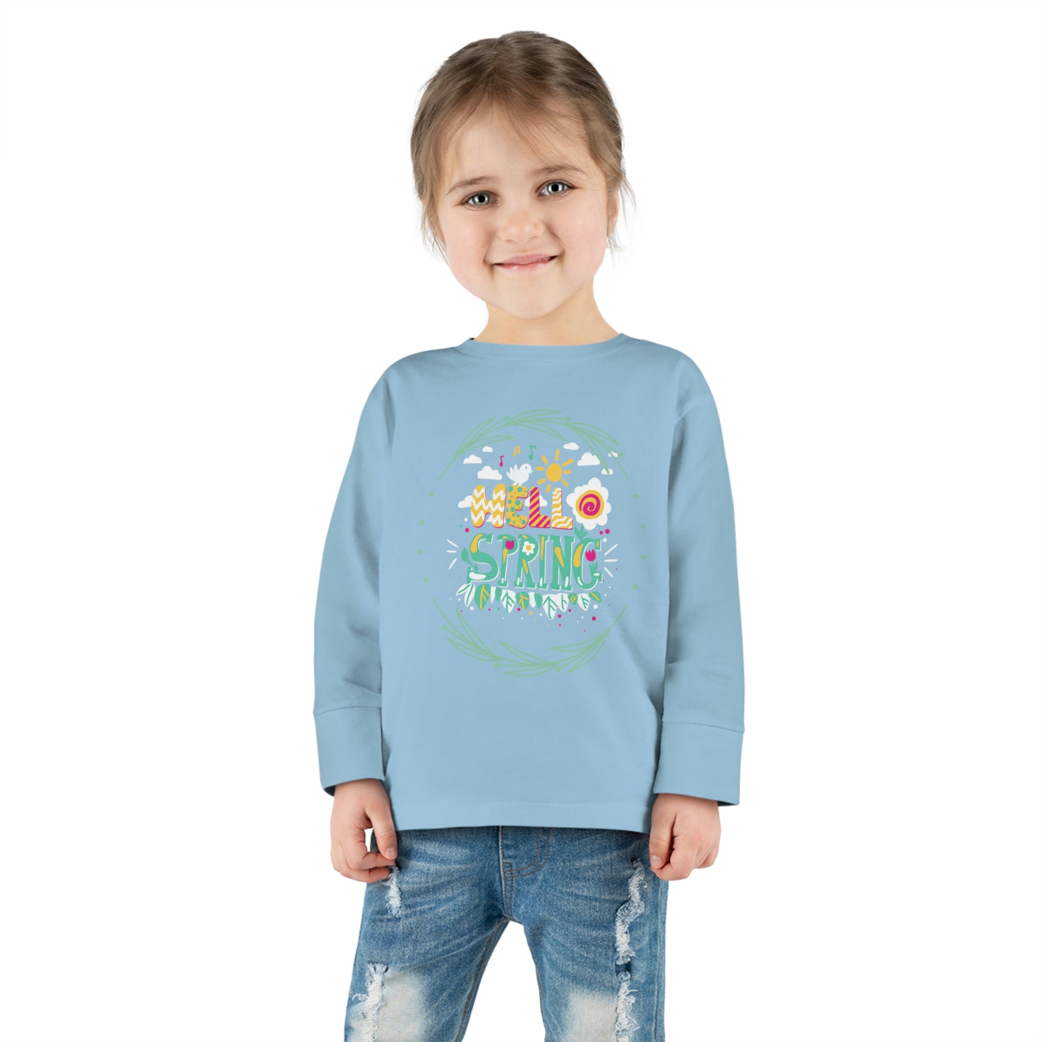 Hello Spring Toddler Long Sleeve Tee