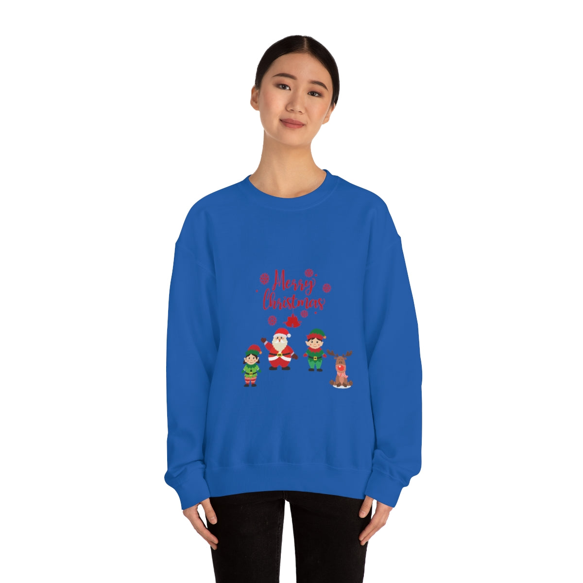 Merry Christmas From Santa & Helpers Unisex Heavy Blend™ Crewneck Sweatshirt