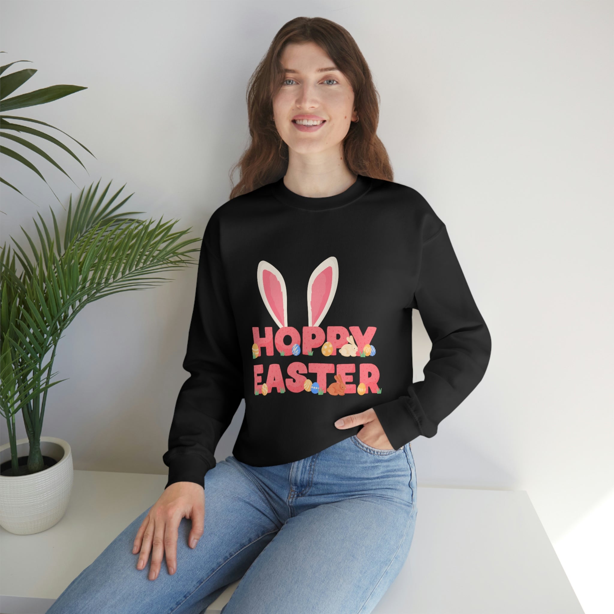 The Hoppy Easter Unisex Heavy Blend™ Crewneck Sweatshirt