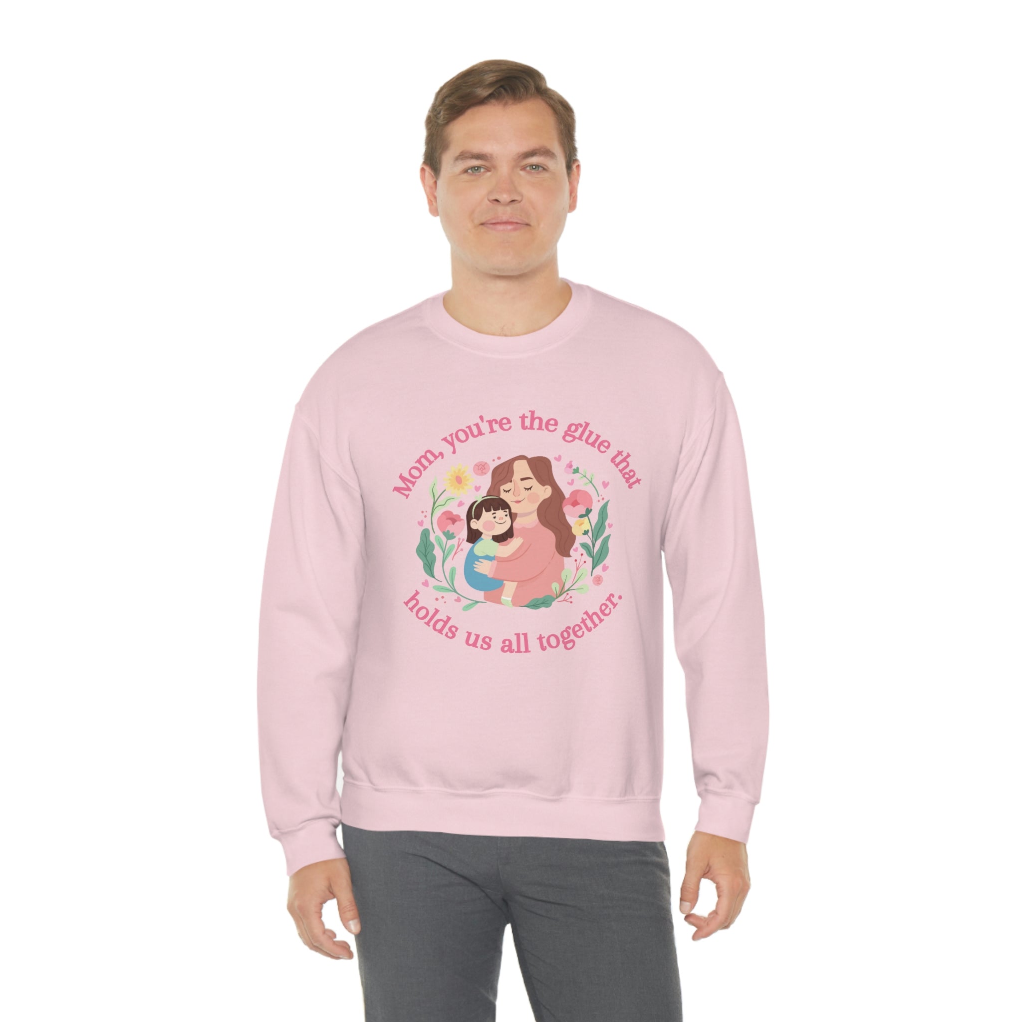 Mom You're The Glue Unisex Heavy Blend™ Crewneck Sweatshirt