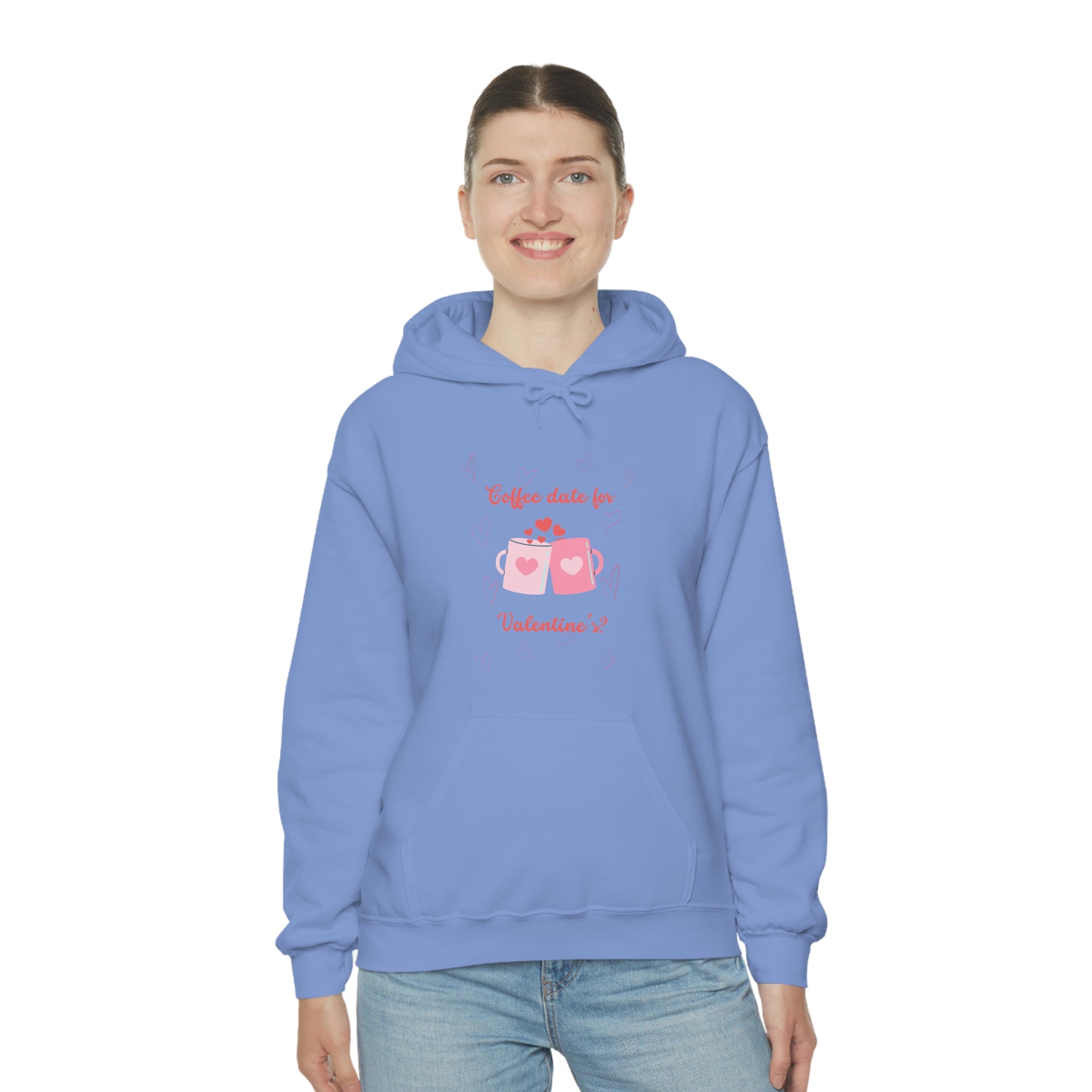 Coffee Date For Valentine's Unisex Heavy Blend™ Hooded Sweatshirt