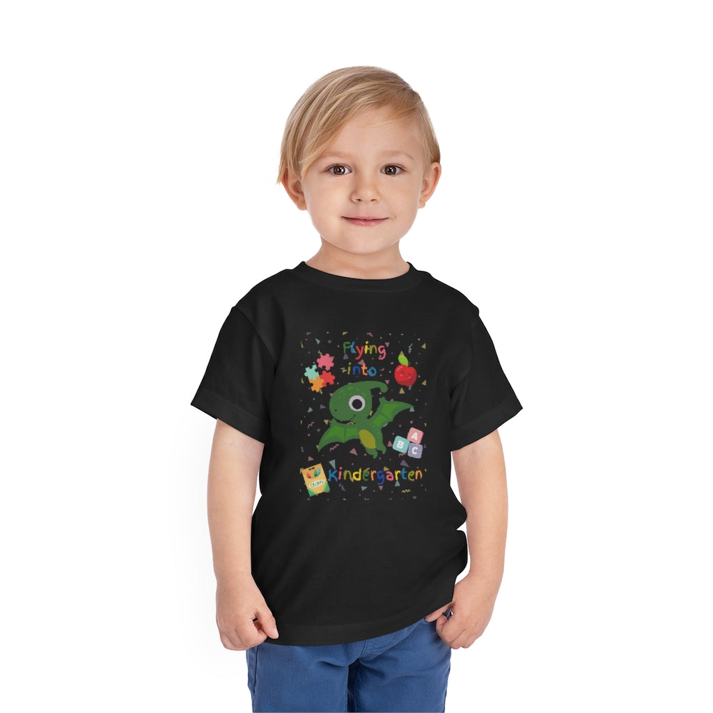 Flying Into Kindergarten Toddler Short Sleeve Tee