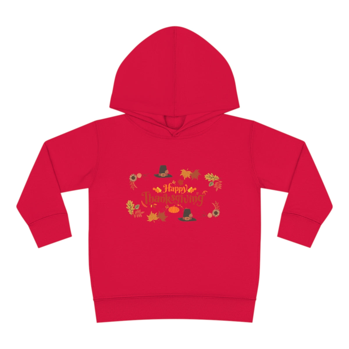 Happy Thanksgiving Toddler Pullover Fleece Hoodie