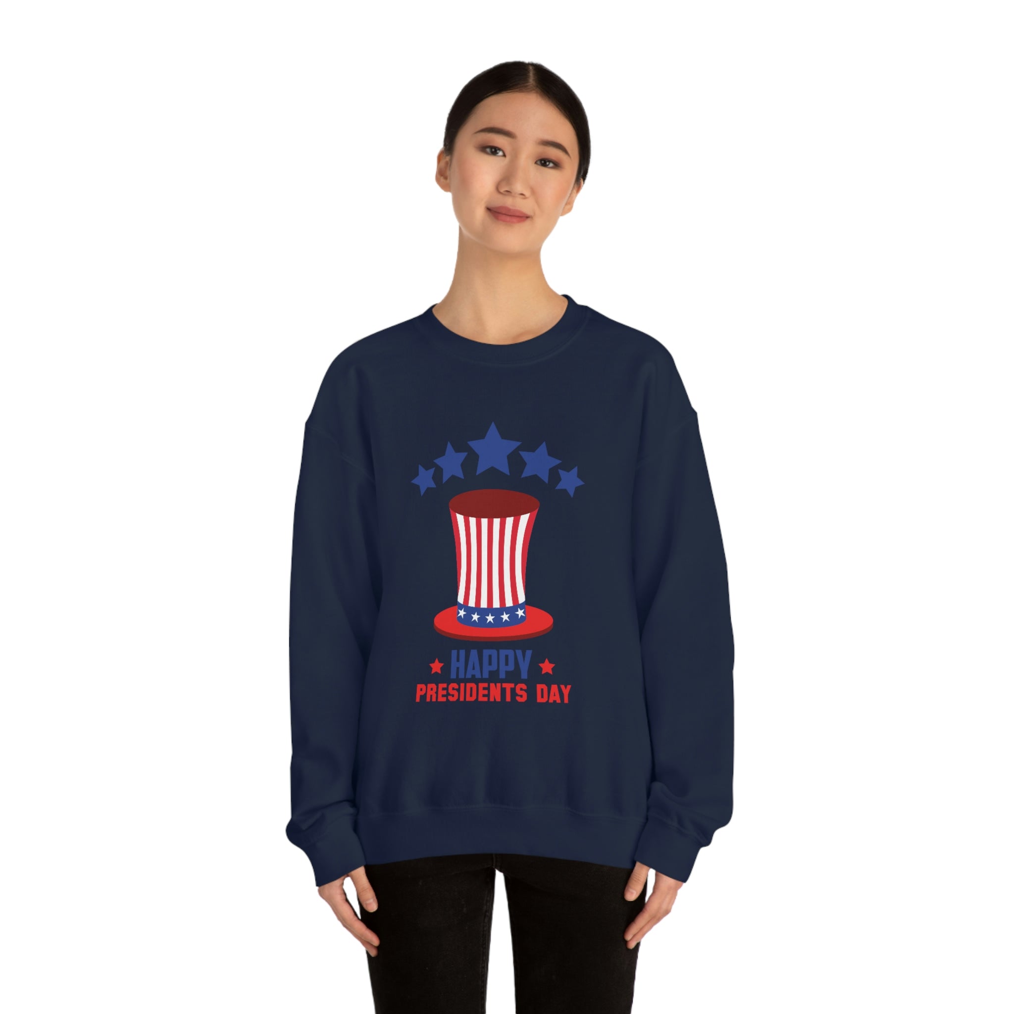 Happy President's Day Hat Unisex Heavy Blend™ Crewneck Sweatshirt