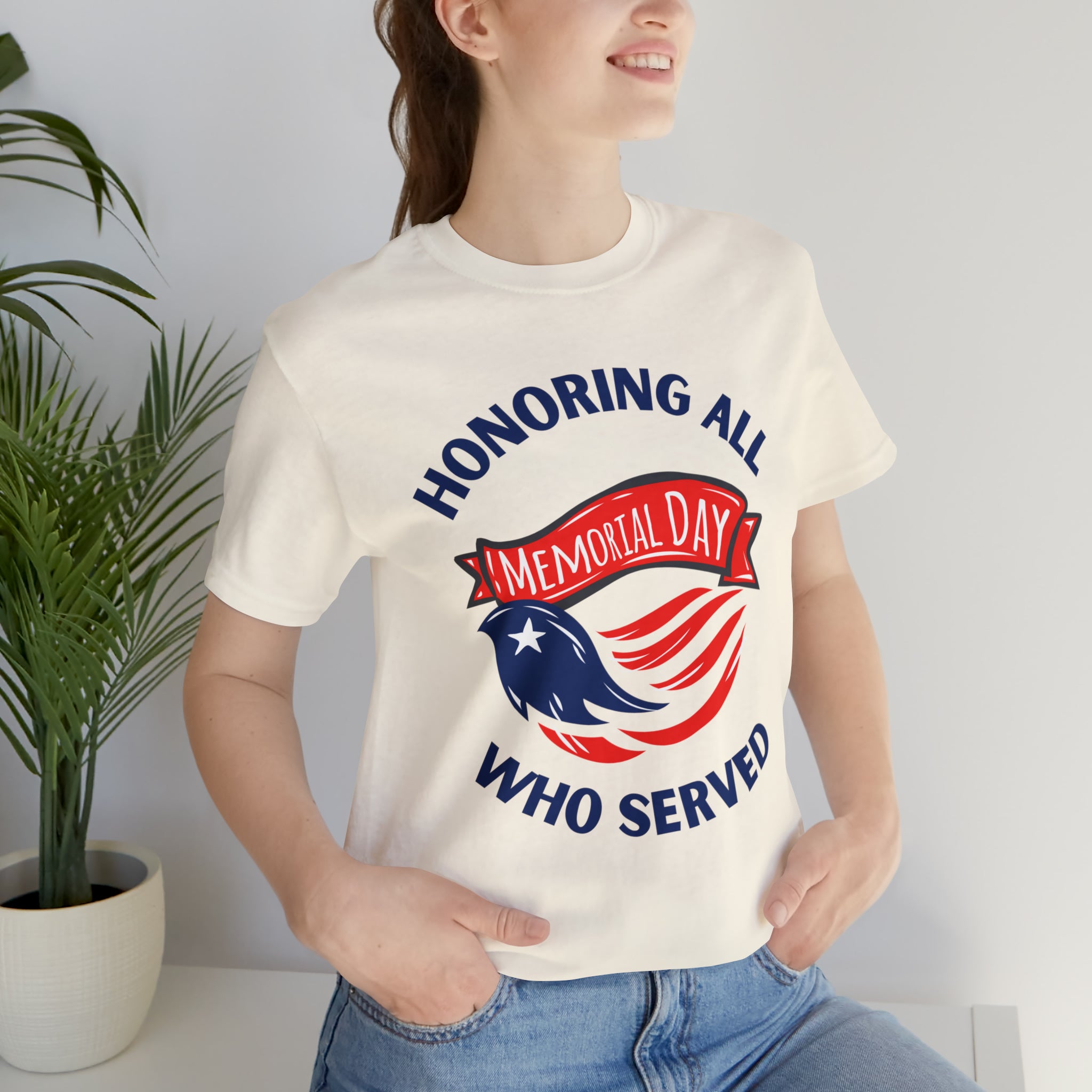 Memorial Day Honoring All Who Served Unisex Jersey Short Sleeve Tee
