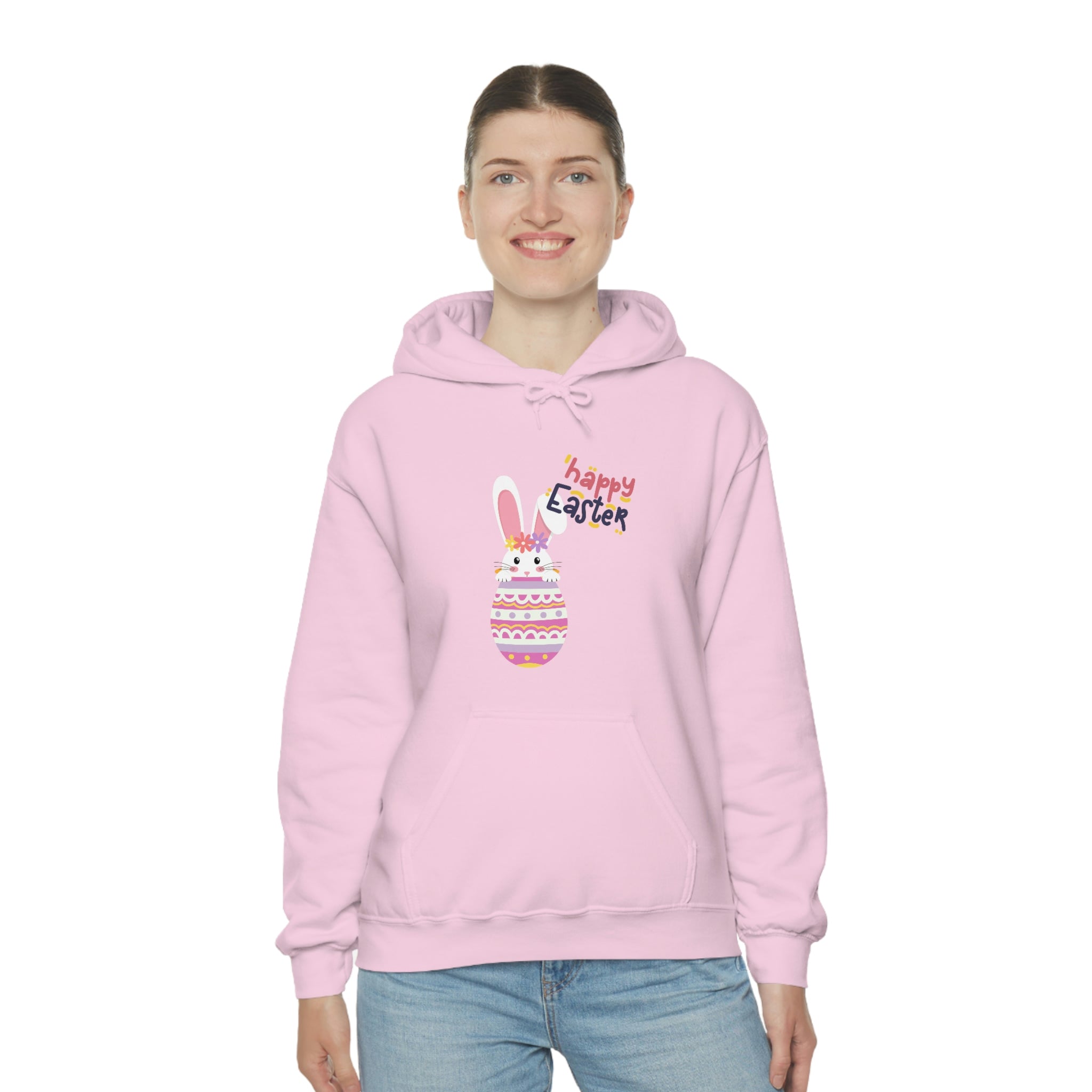 Happy Easter Day Bunny Unisex Heavy Blend™ Hooded Sweatshirt