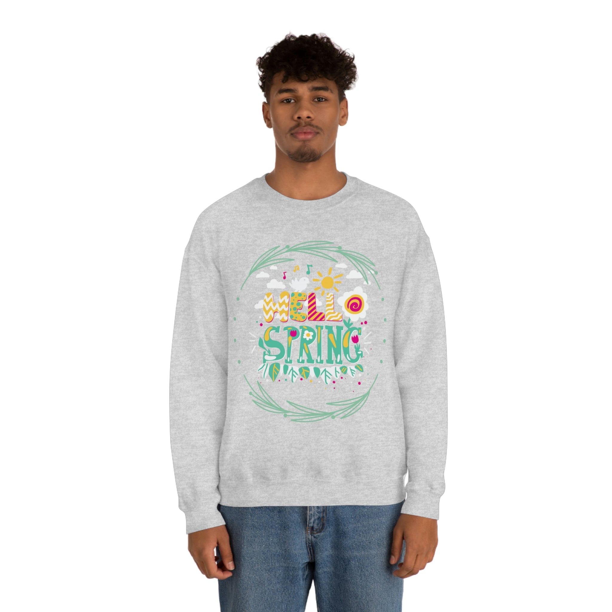 Hello Spring Unisex Heavy Blend™ Crewneck Sweatshirt