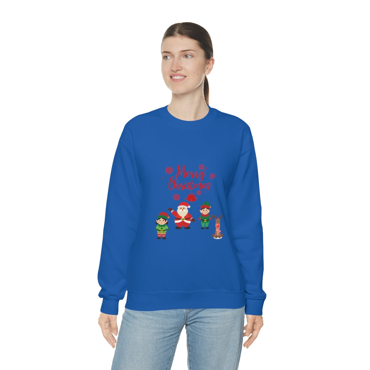 Merry Christmas From Santa & Helpers Unisex Heavy Blend™ Crewneck Sweatshirt