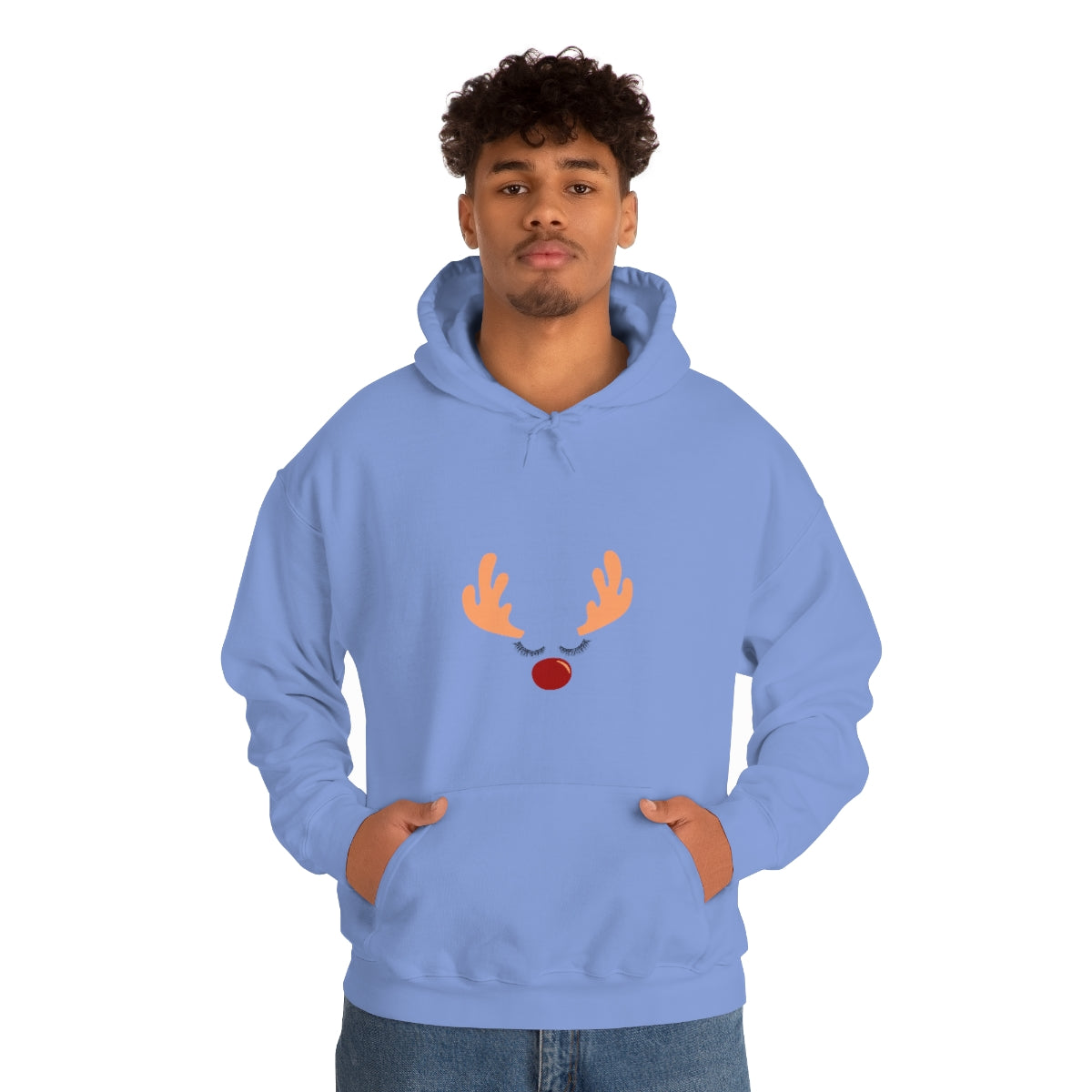 Reindeer Christmas Unisex Heavy Blend™ Hooded Sweatshirt