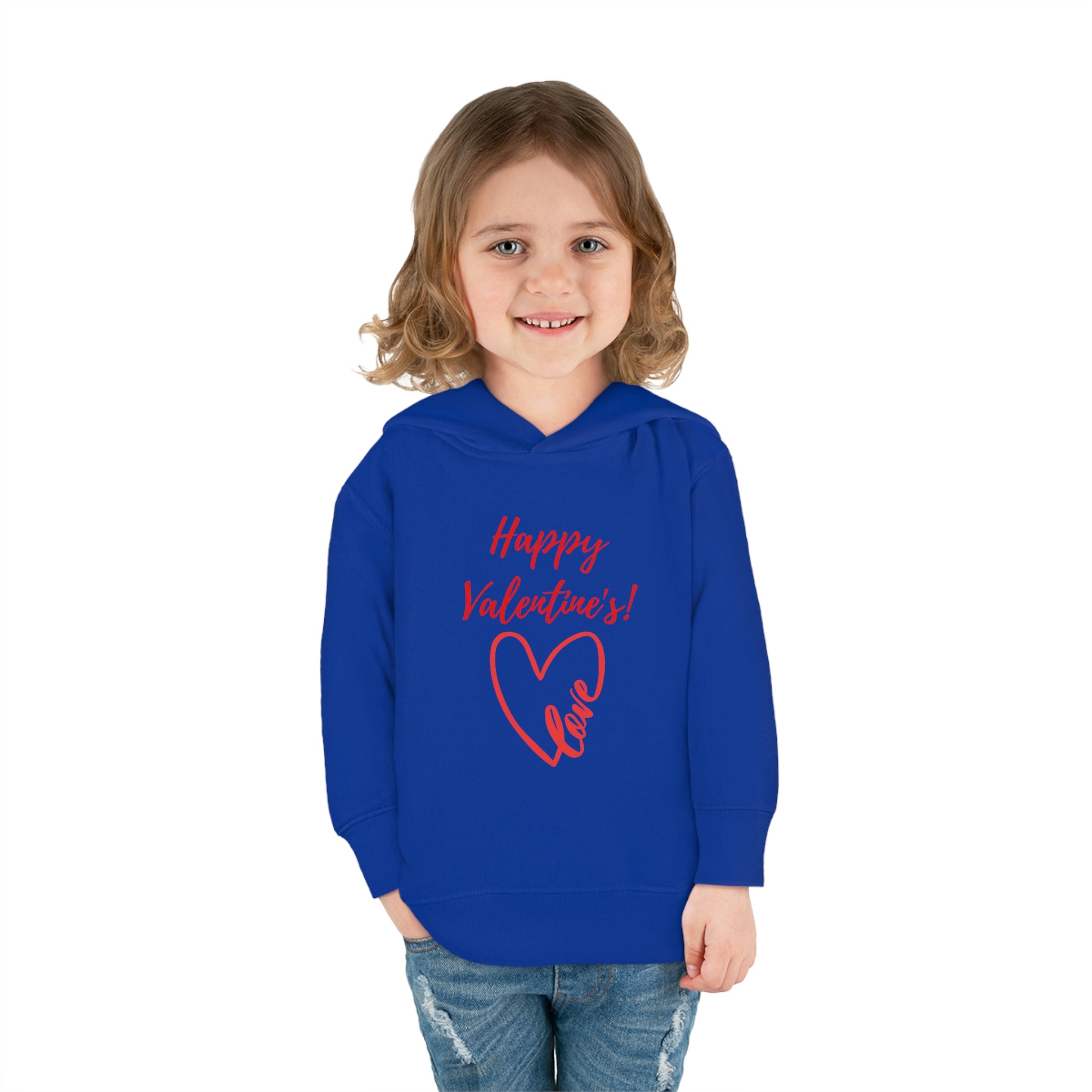 Happy Valentine's Love! Toddler Pullover Fleece Hoodie