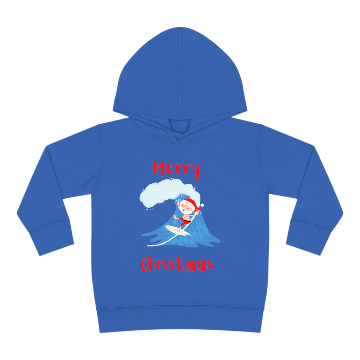 Surfing Santa Toddler Pullover Fleece Hoodie