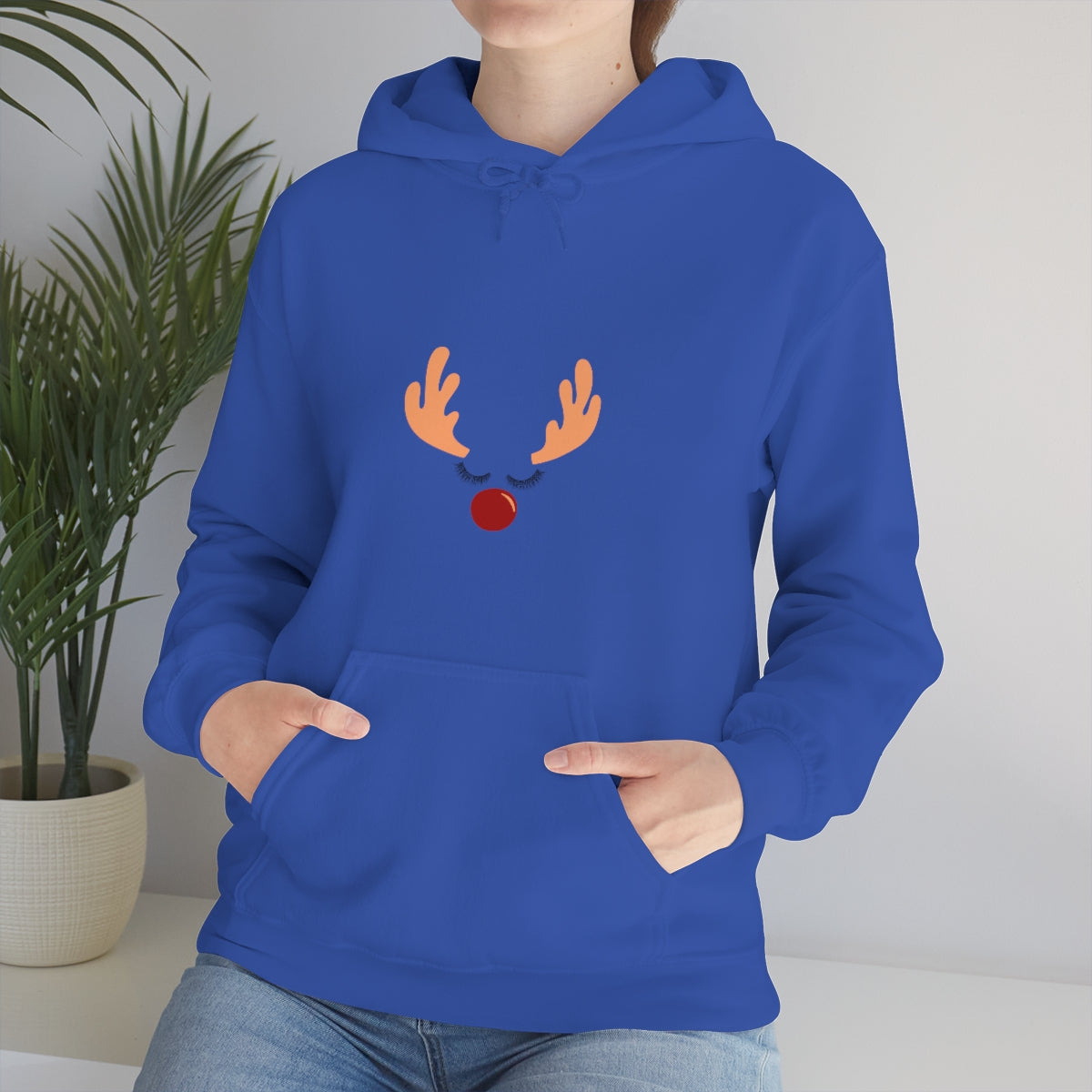 Reindeer Christmas Unisex Heavy Blend™ Hooded Sweatshirt