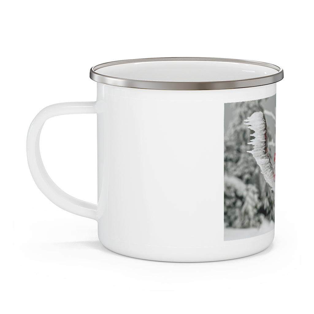 Merry Christmas Enamel Camping Mug
