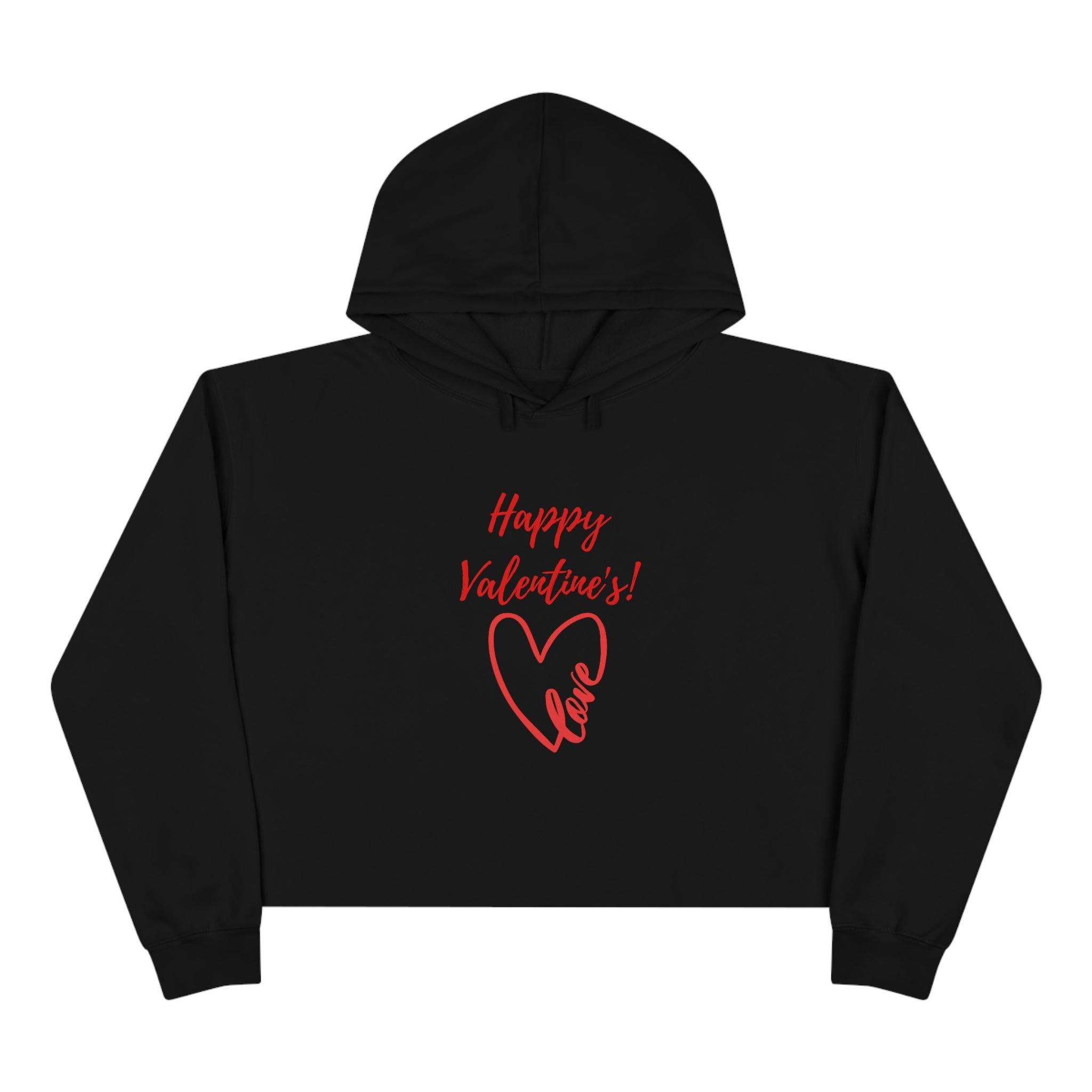 Happy Valentine's Love!! Crop Hoodie