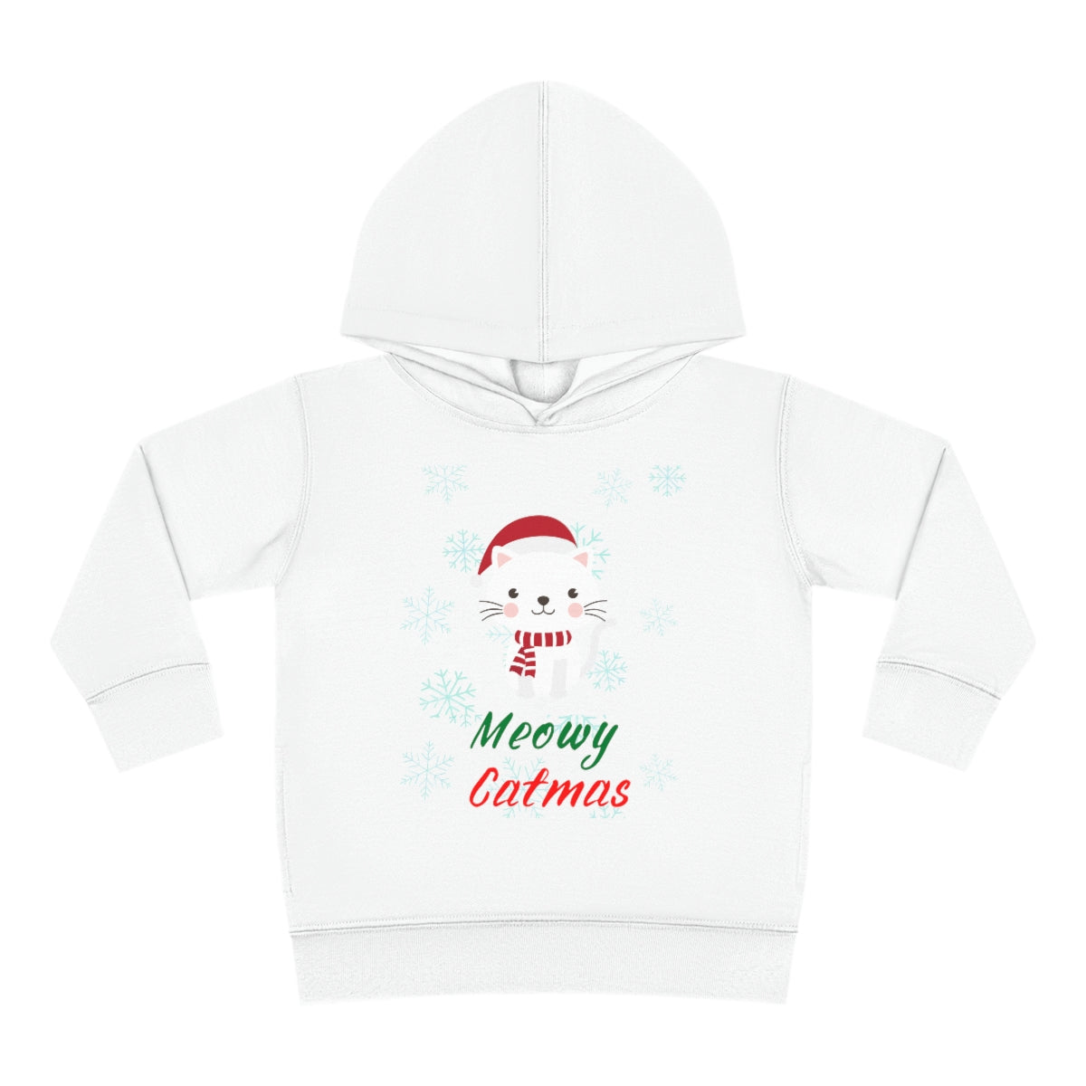 Meowy Catmas Toddler Pullover Fleece Hoodie