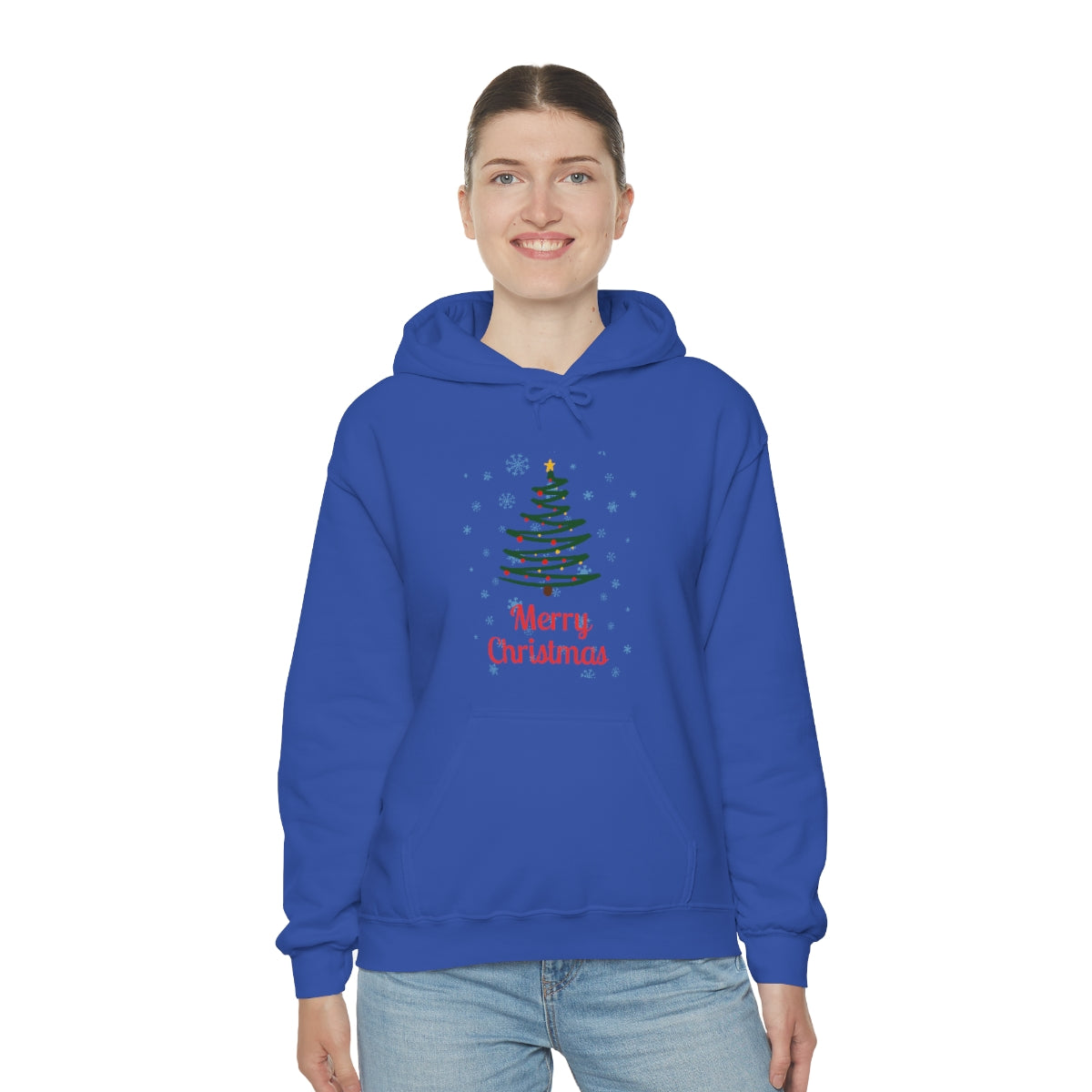 Merry Christmas Tree Unisex Heavy Blend™ Hooded Sweatshirt