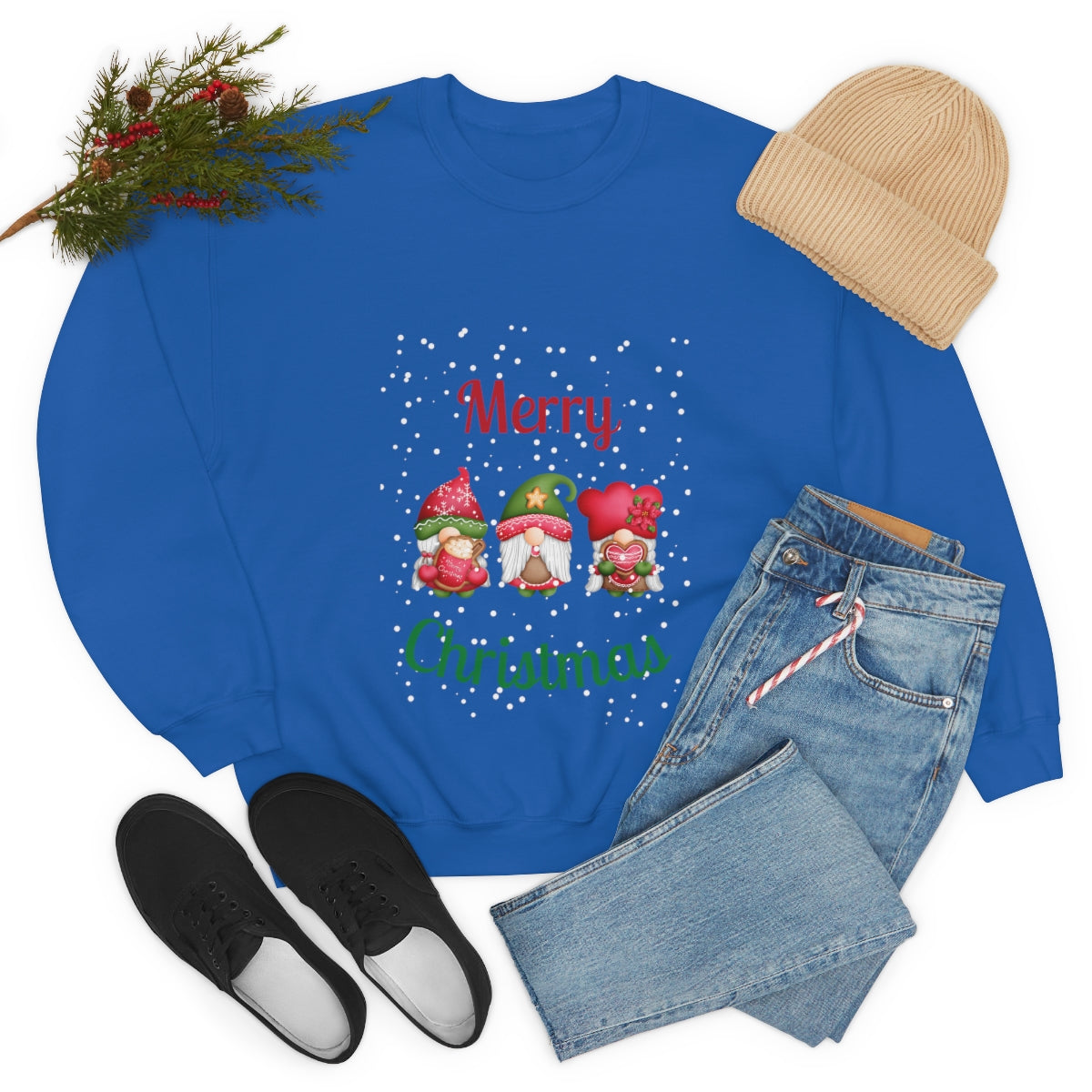 Three Gnomes Merry Christmas Unisex Heavy Blend™ Crewneck Sweatshirt