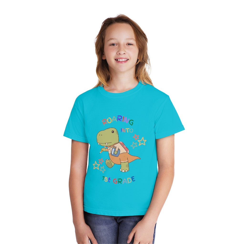 Roaring Into 1st Grade Youth Midweight Tee