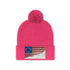 US Flag Pom Pom Beanie