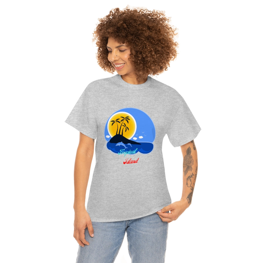 Tropical Island Unisex Heavy Cotton Tee