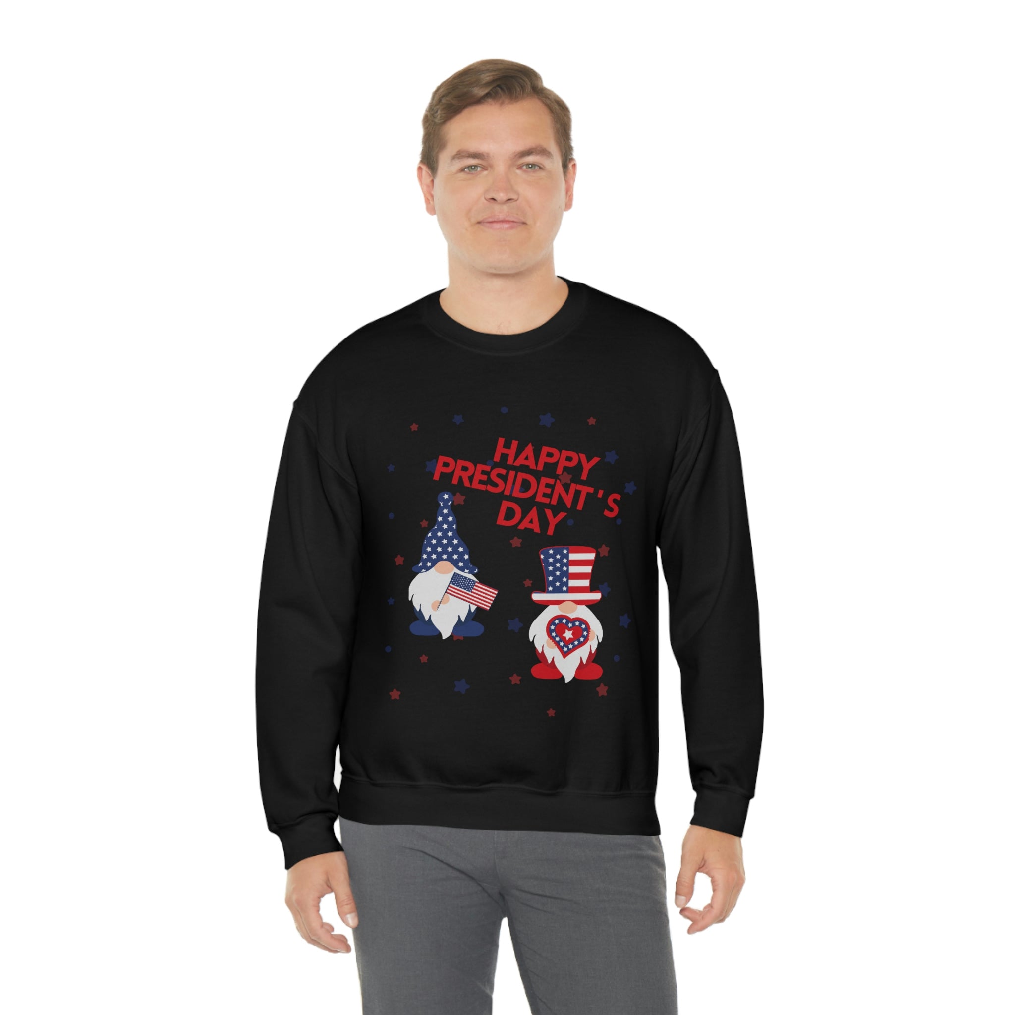 Happy President's Day Gnome Unisex Heavy Blend™ Crewneck Sweatshirt