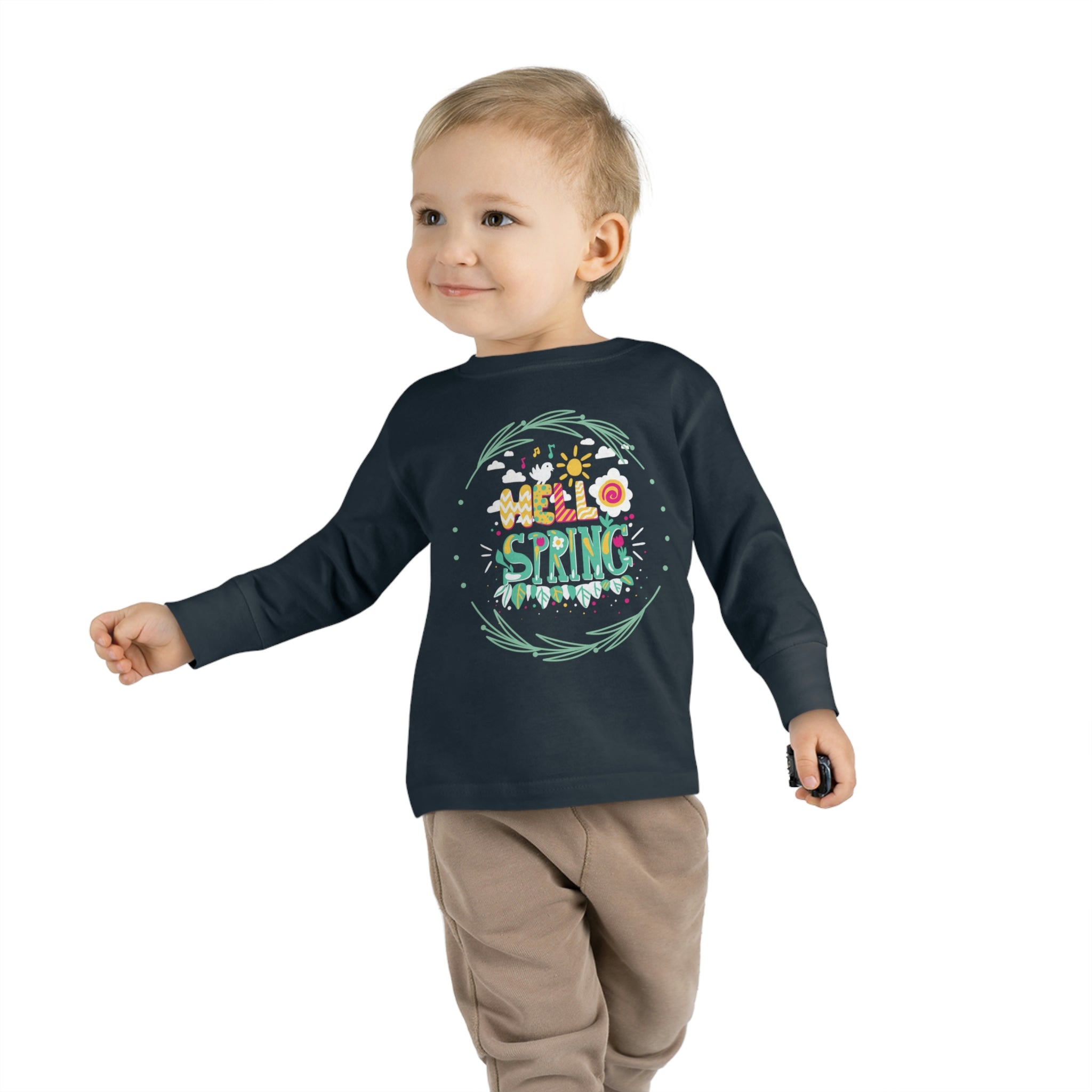 Hello Spring Toddler Long Sleeve Tee