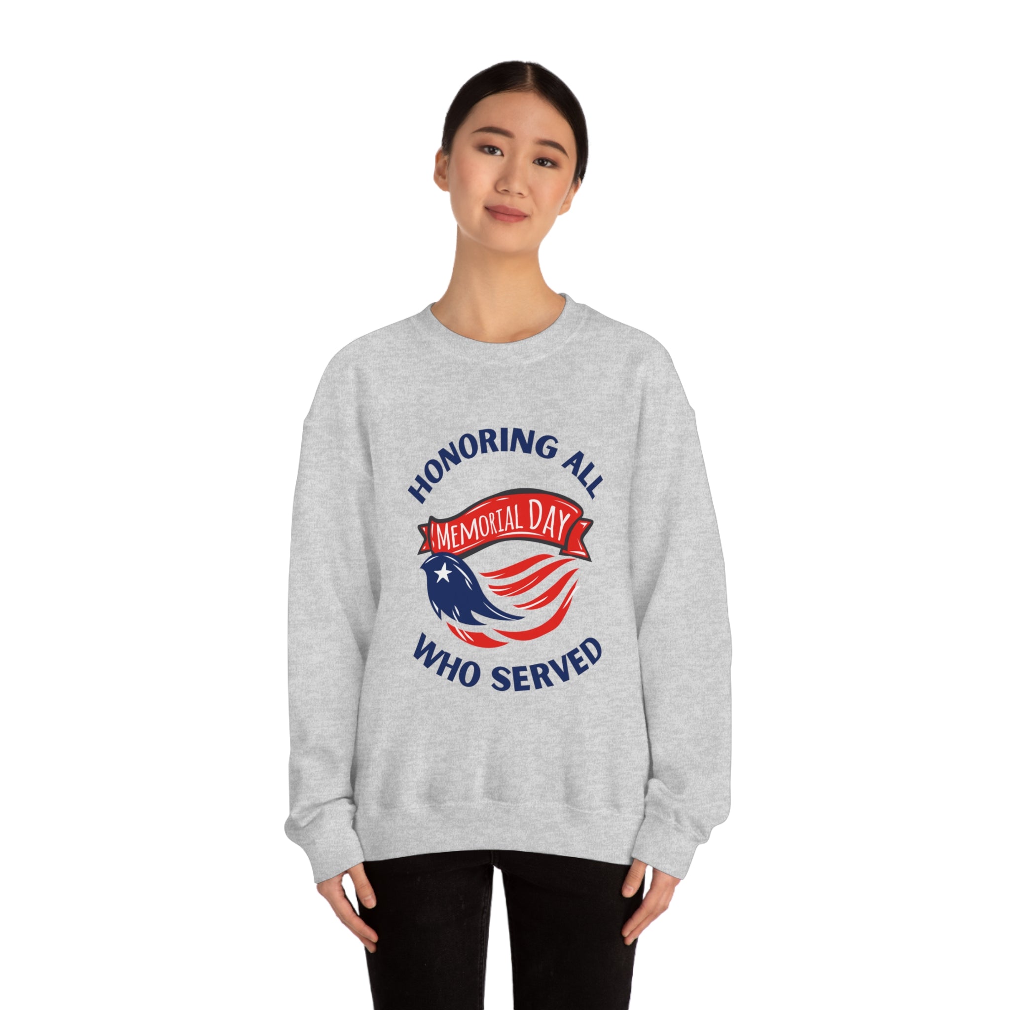 Memorial Day Honoring All Who Served Unisex Heavy Blend™ Crewneck Sweatshirt