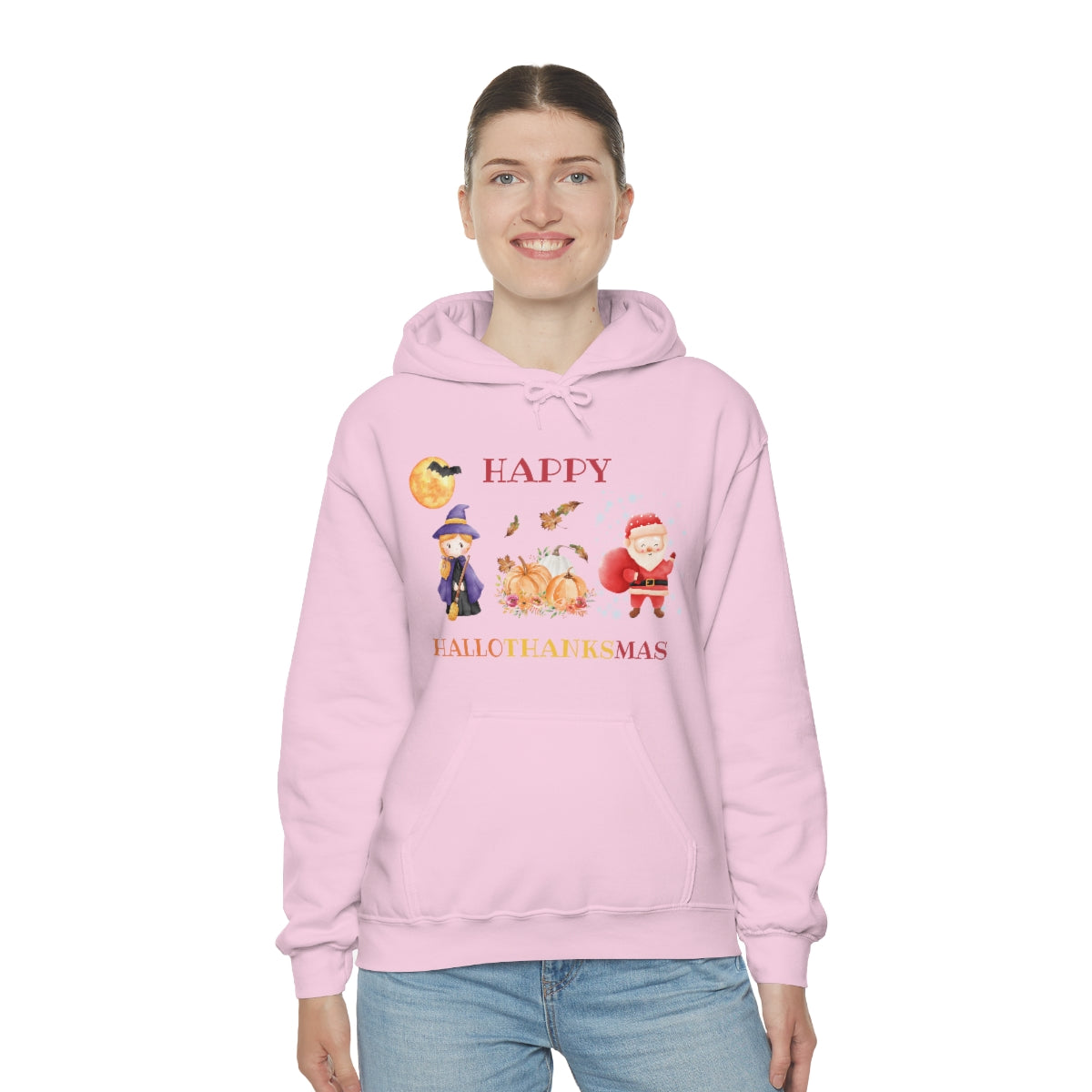 Happy Hallothanksmas Unisex Heavy Blend™ Hooded Sweatshirt