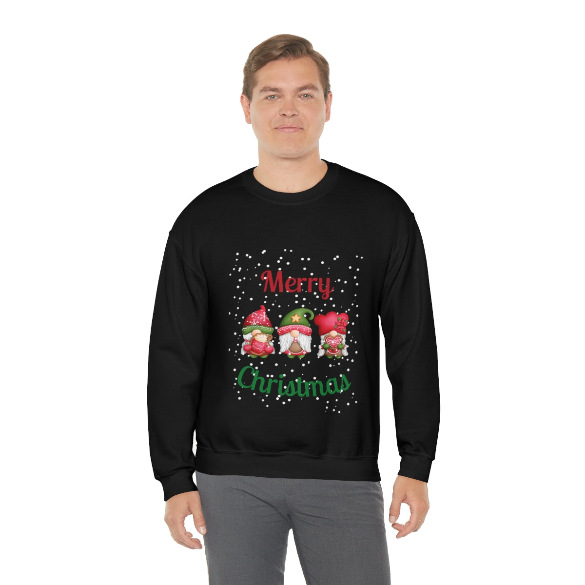Three Gnomes Merry Christmas Unisex Heavy Blend™ Crewneck Sweatshirt
