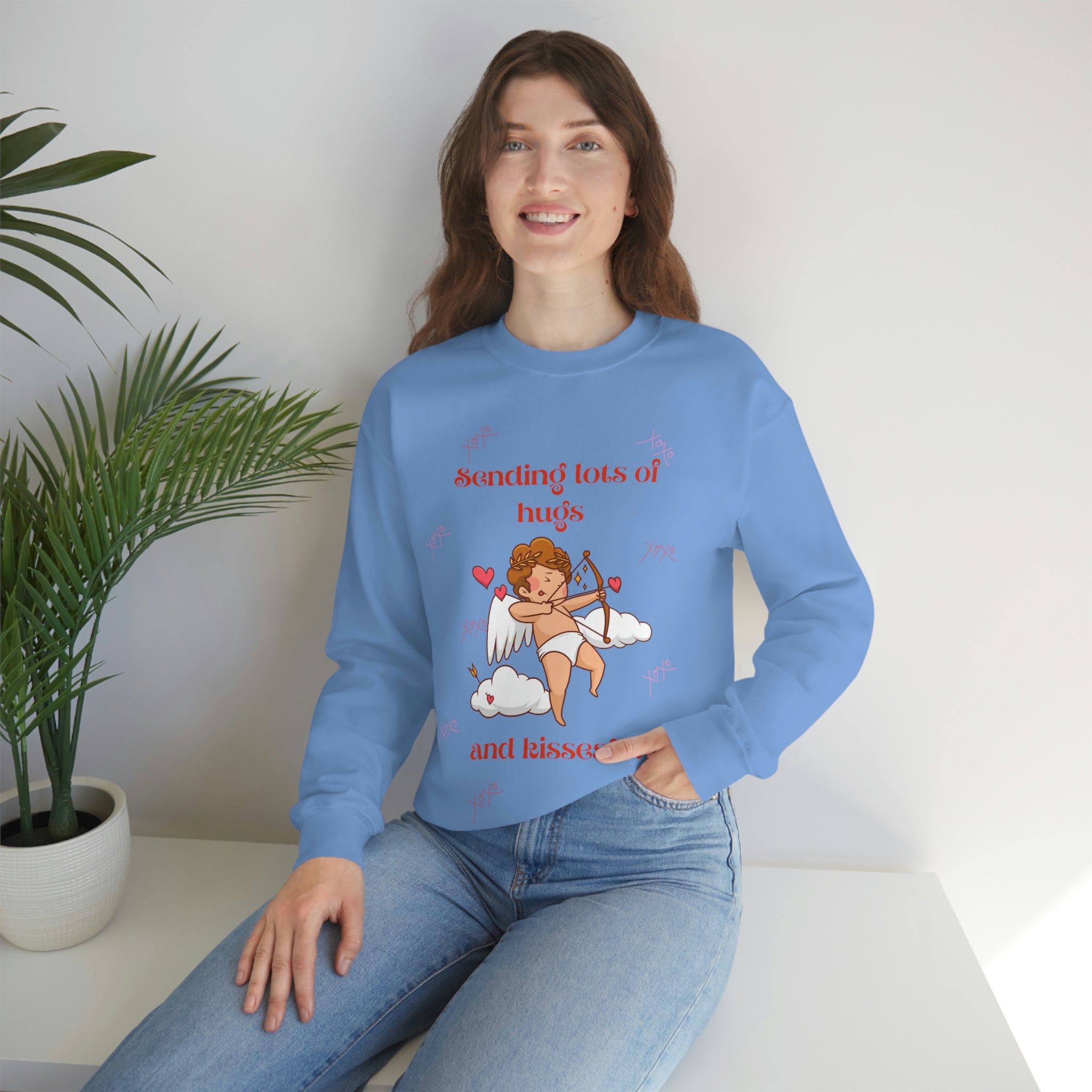 Sending Lots Of Hugs & Kisses!! Unisex Heavy Blend™ Crewneck Sweatshirt