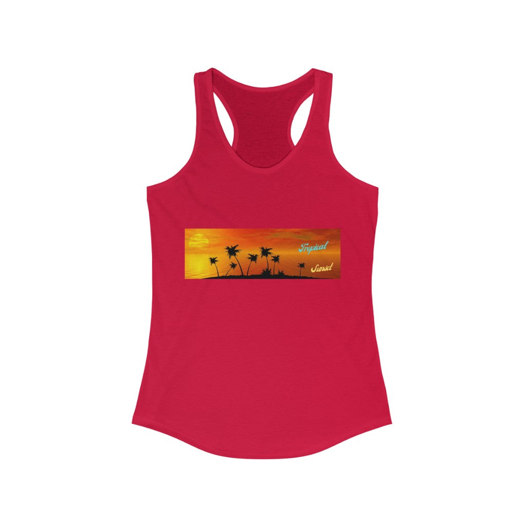 Tropical Sunset Women's Ideal Racerback Tank