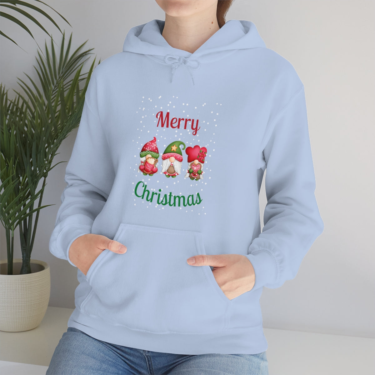 Three Gnomes Merry Christmas Unisex Heavy Blend™ Hooded Sweatshirt
