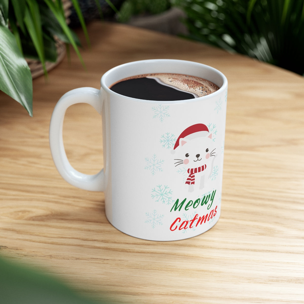 Meowy Catmas Ceramic Mug 11oz