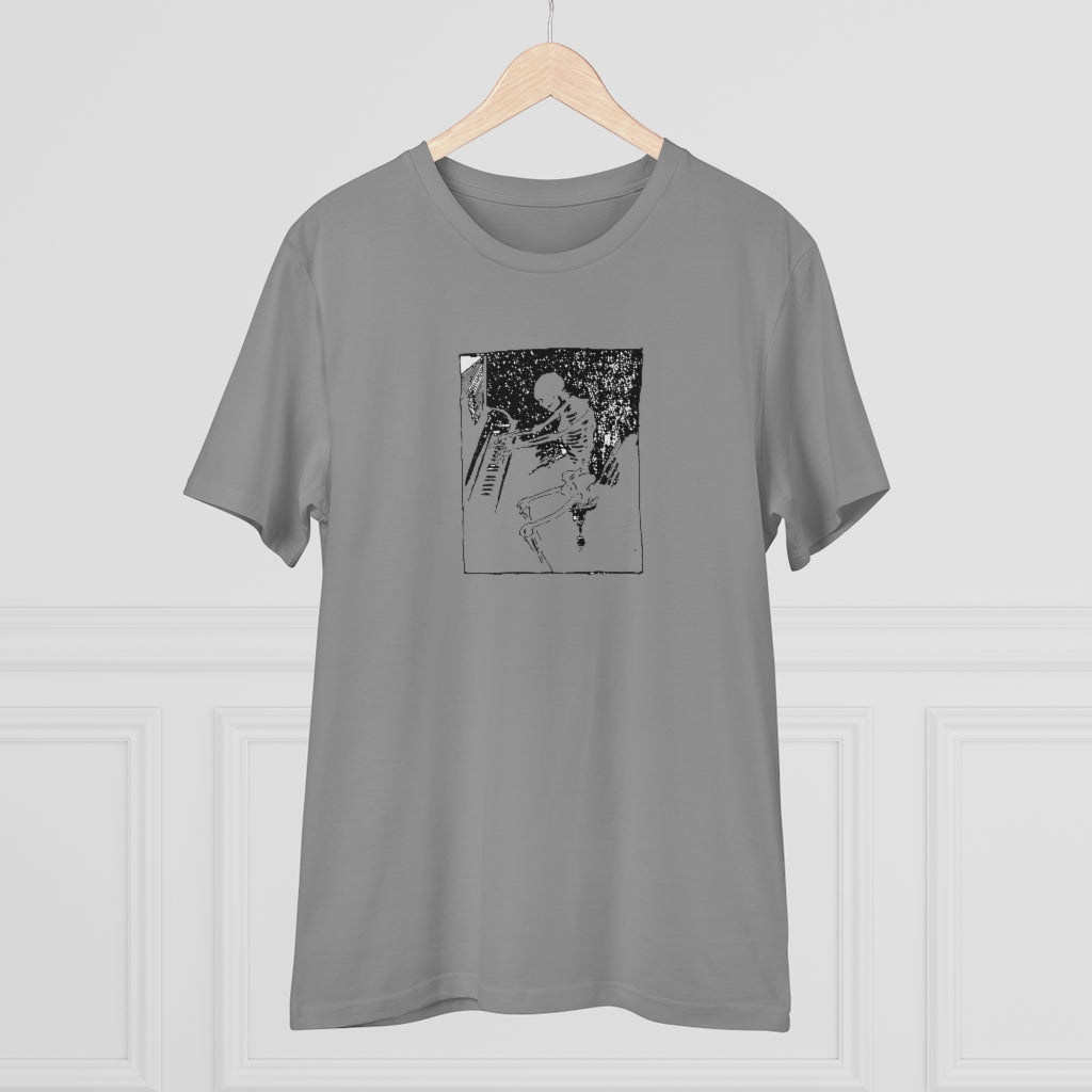 Skeleton Piano Player Organic Creator T-shirt - Unisex