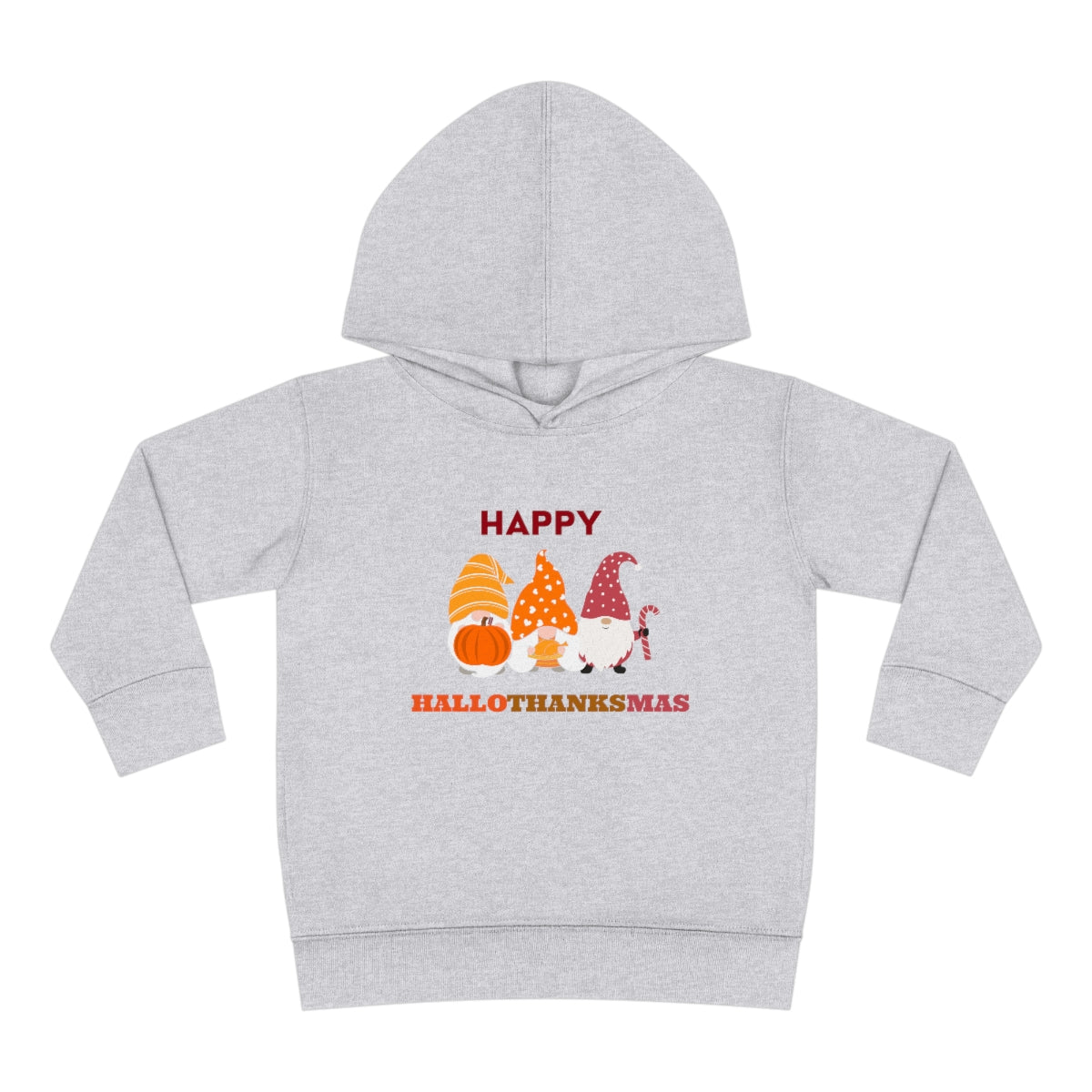 Happy Hallothanksmas Toddler Pullover Fleece Hoodie