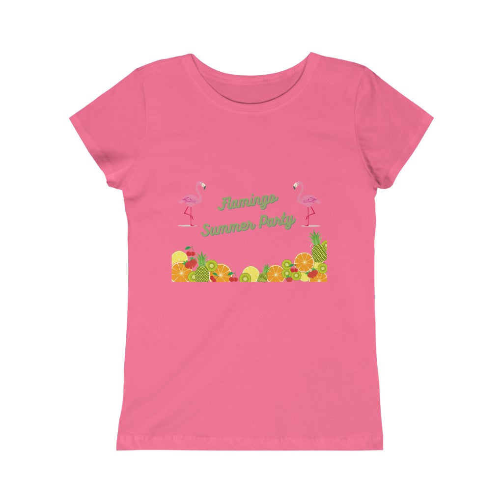 Flamingo Summer Party Girls Princess Tee