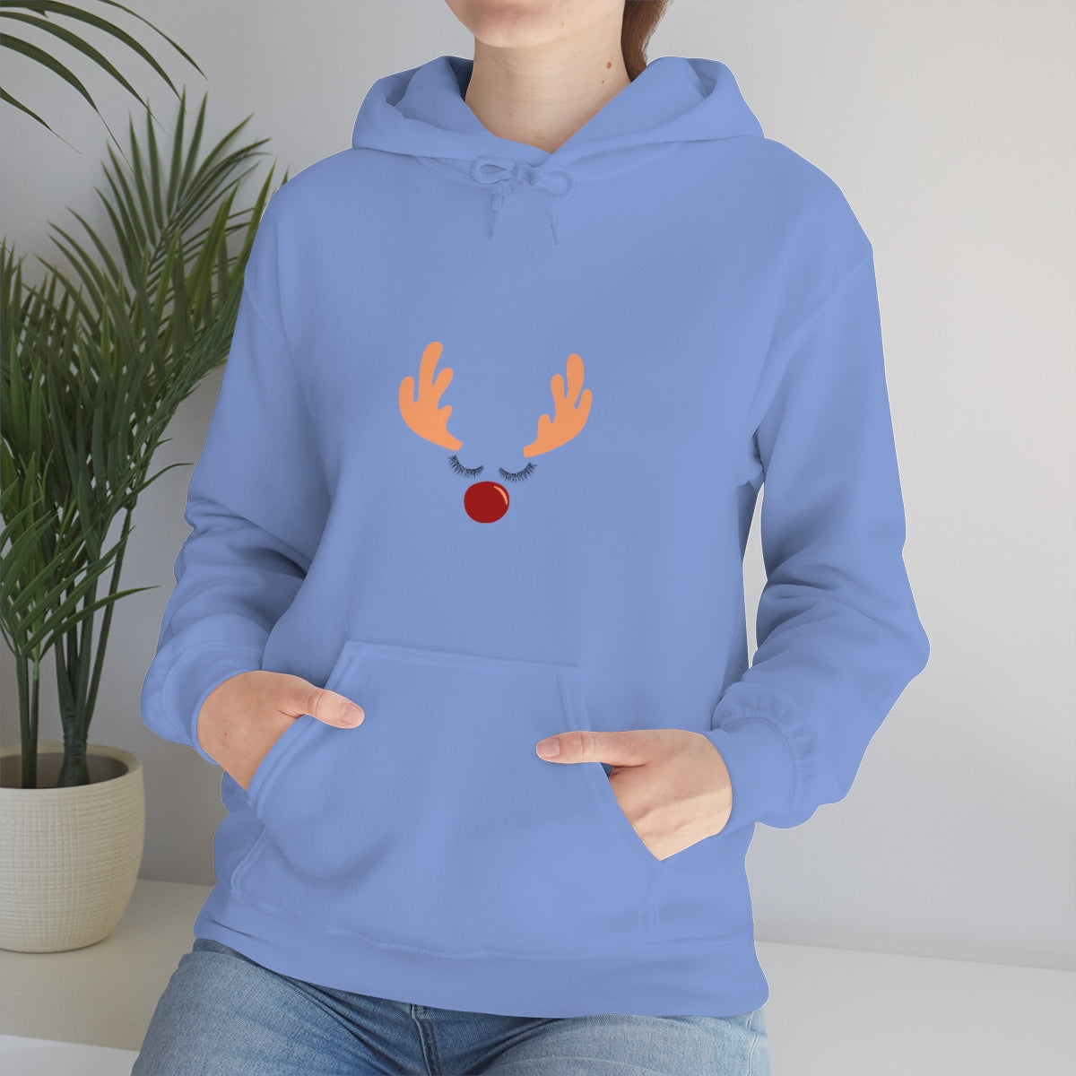 Reindeer Christmas Unisex Heavy Blend™ Hooded Sweatshirt