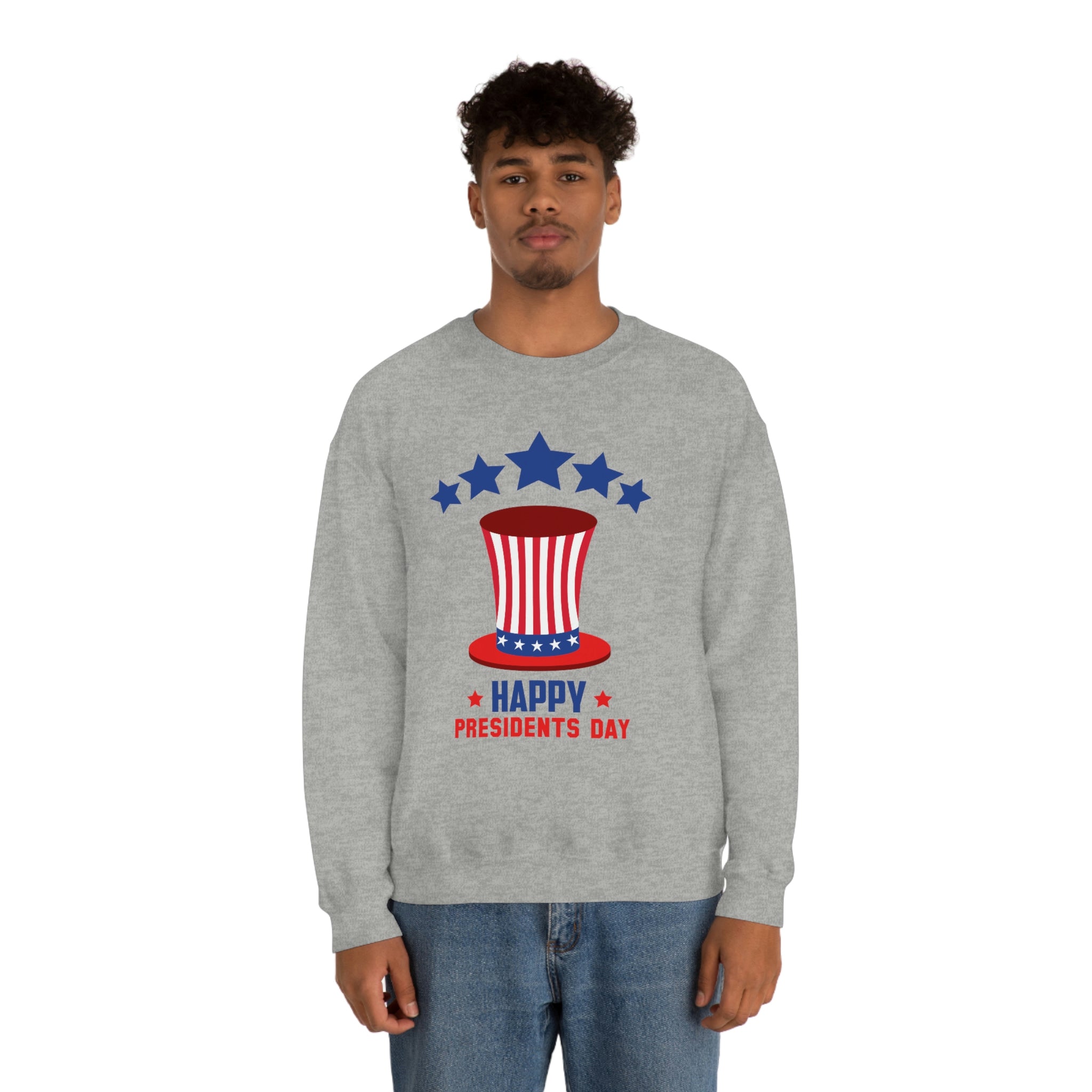 Happy President's Day Hat Unisex Heavy Blend™ Crewneck Sweatshirt