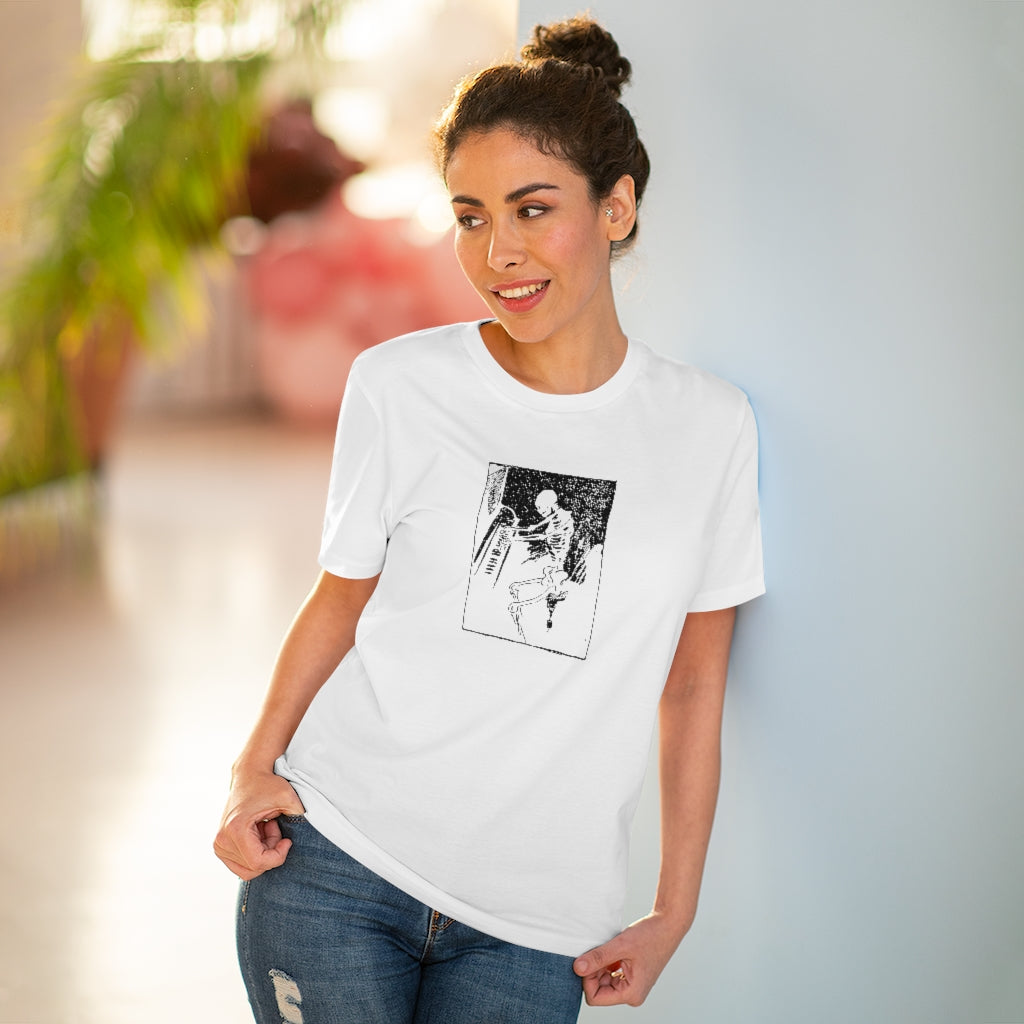 Skeleton Piano Player Organic Creator T-shirt - Unisex