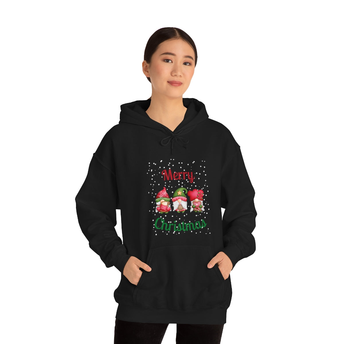 Three Gnomes Merry Christmas Unisex Heavy Blend™ Hooded Sweatshirt